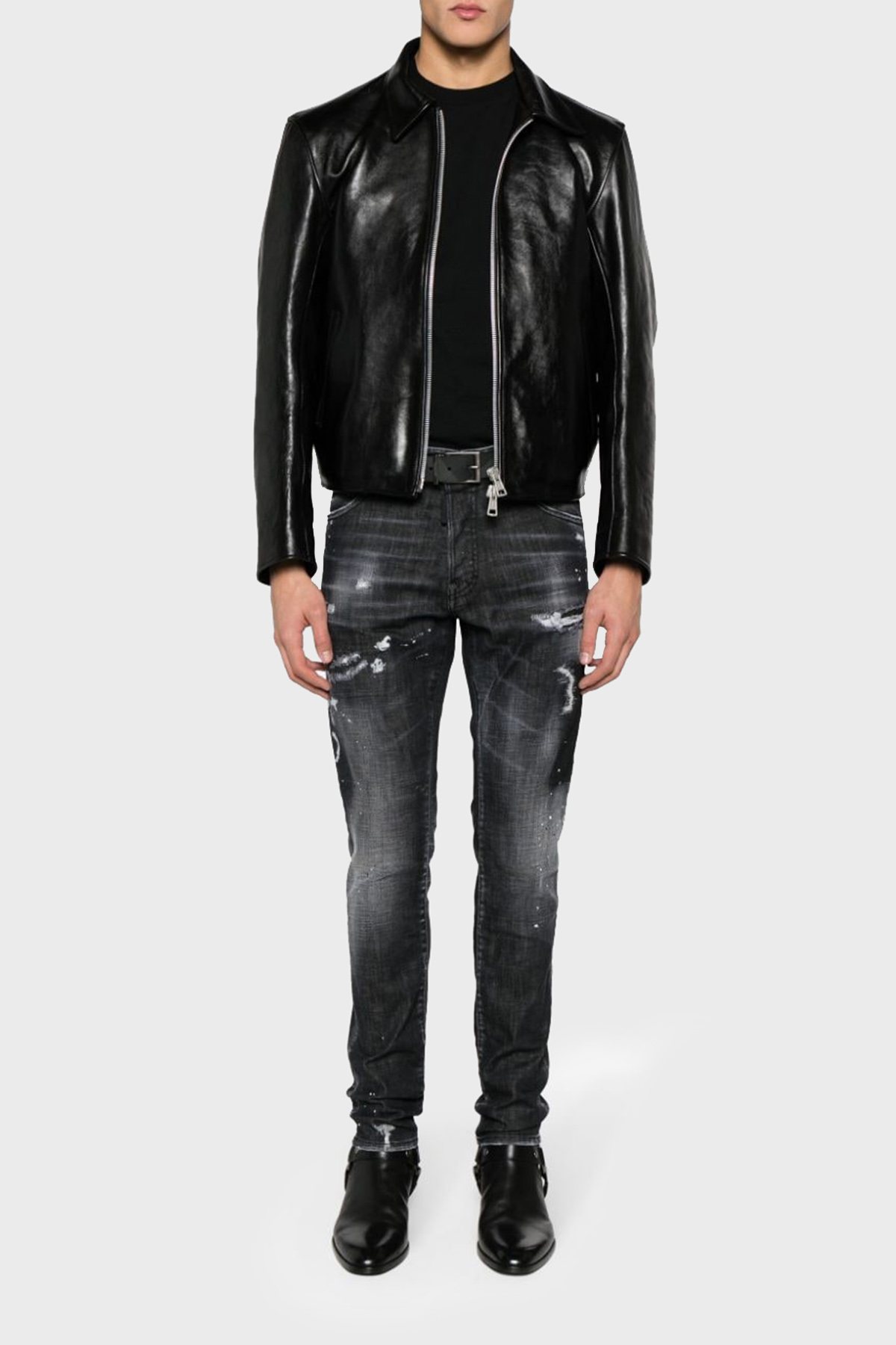 Dsquared2 Streç pamuklu Skinny Fit Jeans Erkek Kot Pantolon S74LB1480 S30357 900 SİYAH