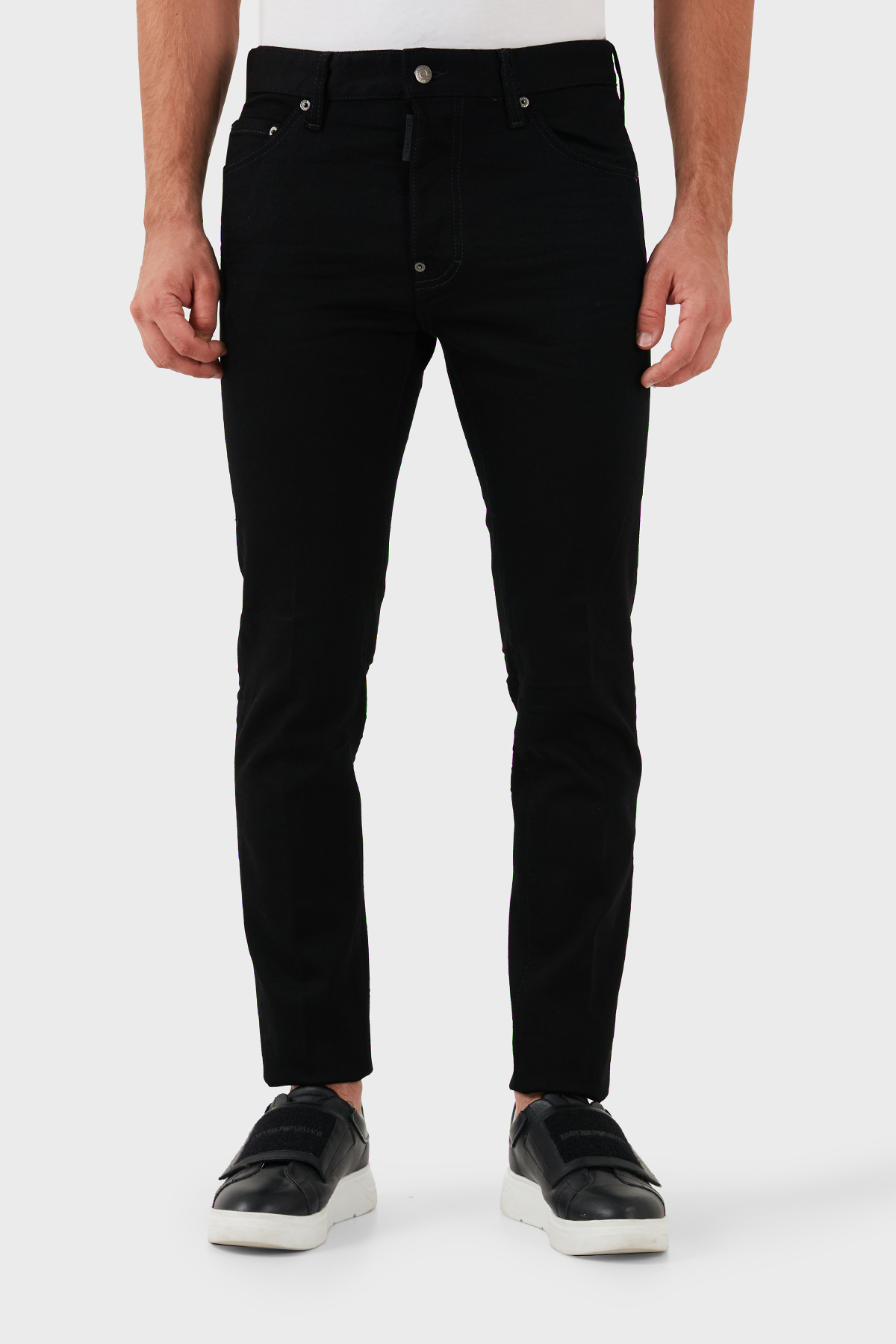 Dsquared2 Streç Pamuklu Slim Fit Dar Paça Jeans Erkek Kot Pantolon S71LB1350 S30564 900 SİYAH