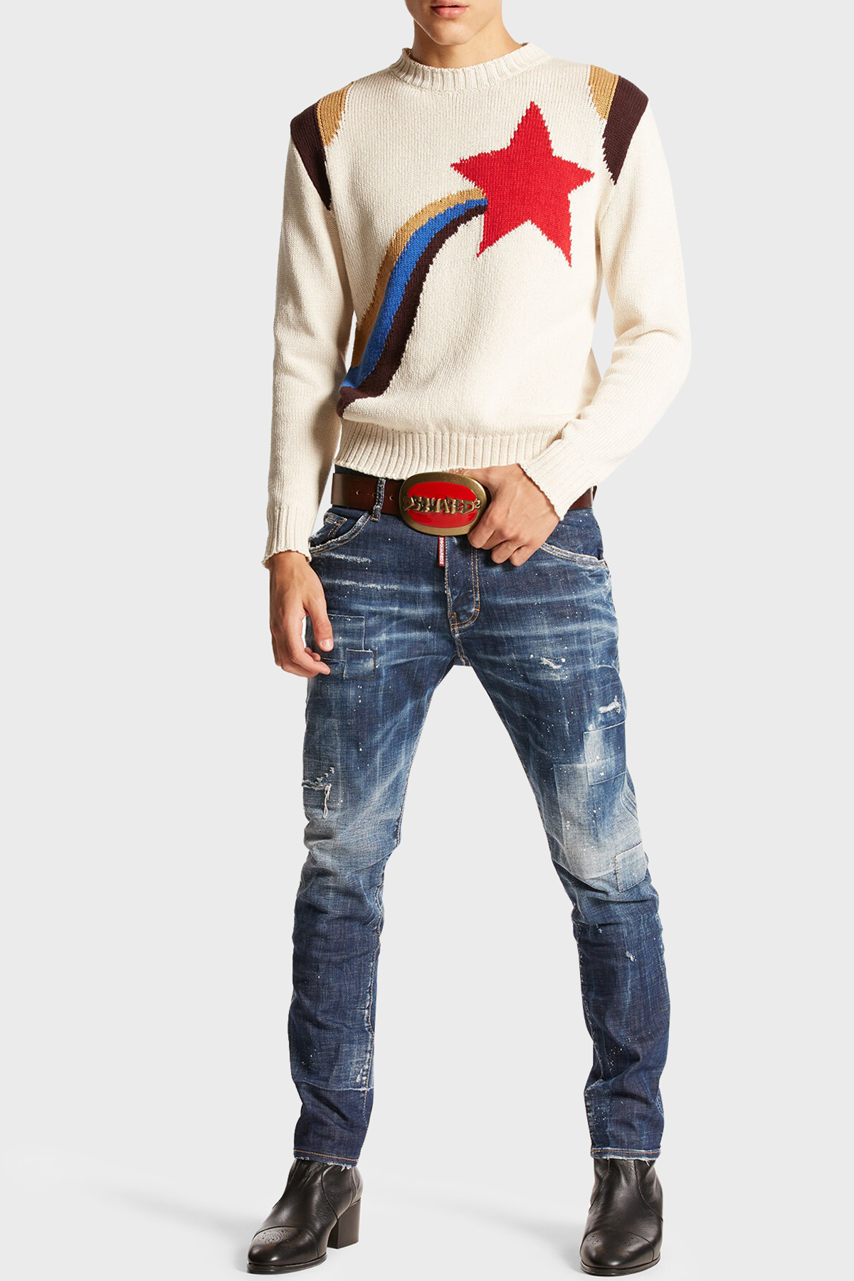 Dsquared2 Streç Pamuklu Slim Fit Jeans Erkek Kot Pantolon S71LB1368 S30342 470 LACİVERT
