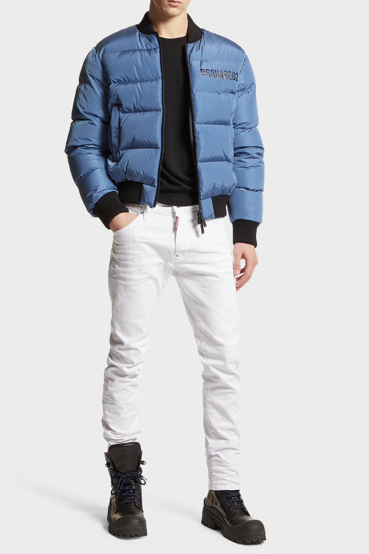 Dsquared2 Streç Pamuklu Slim Fit Jeans Erkek Kot Pantolon S74LB1492 S39781 100 BEYAZ