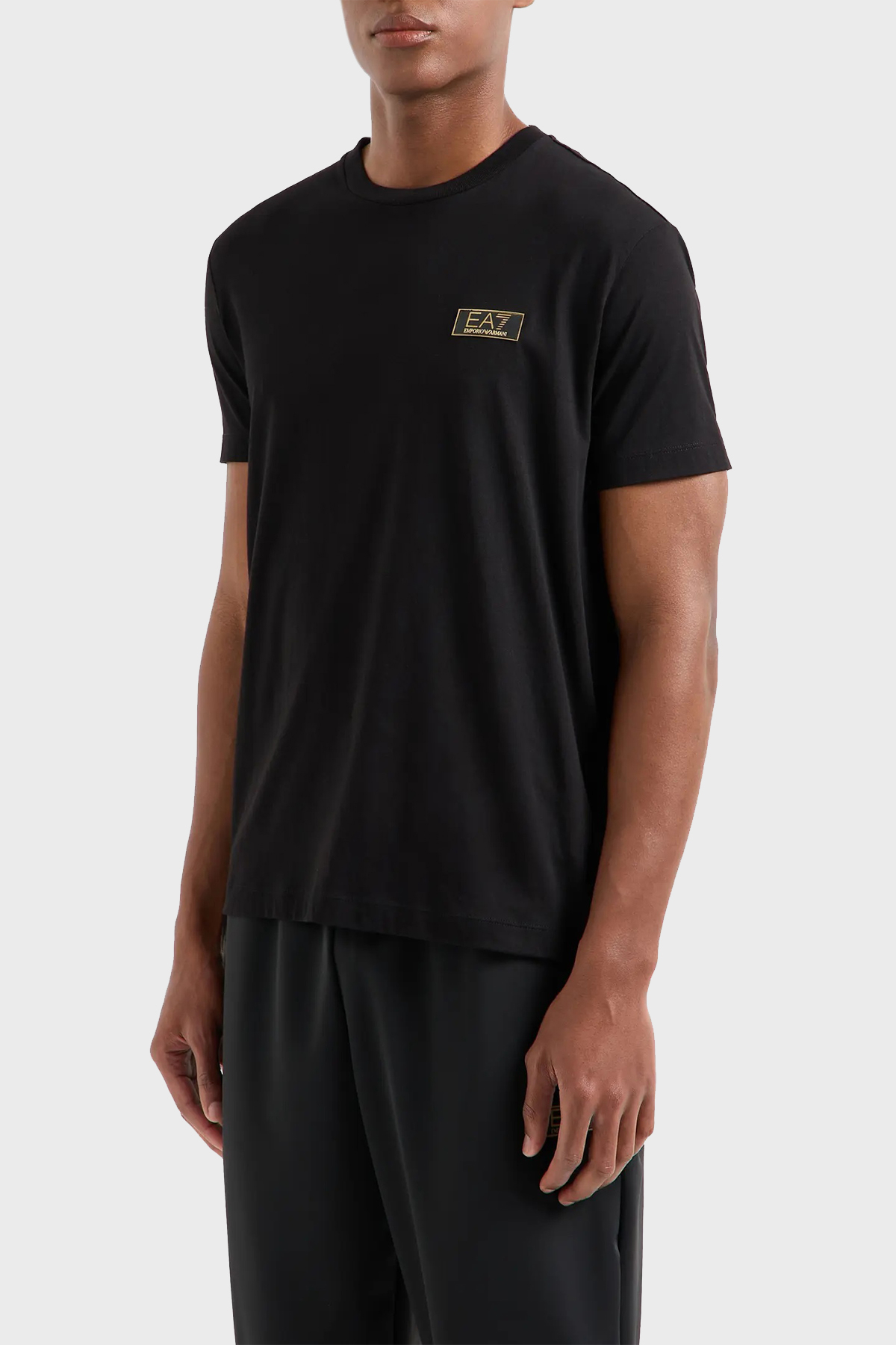 EA7 % 100 Pamuklu Regular Fit Erkek T Shirt 7M000021 AF10170 UC001 SİYAH