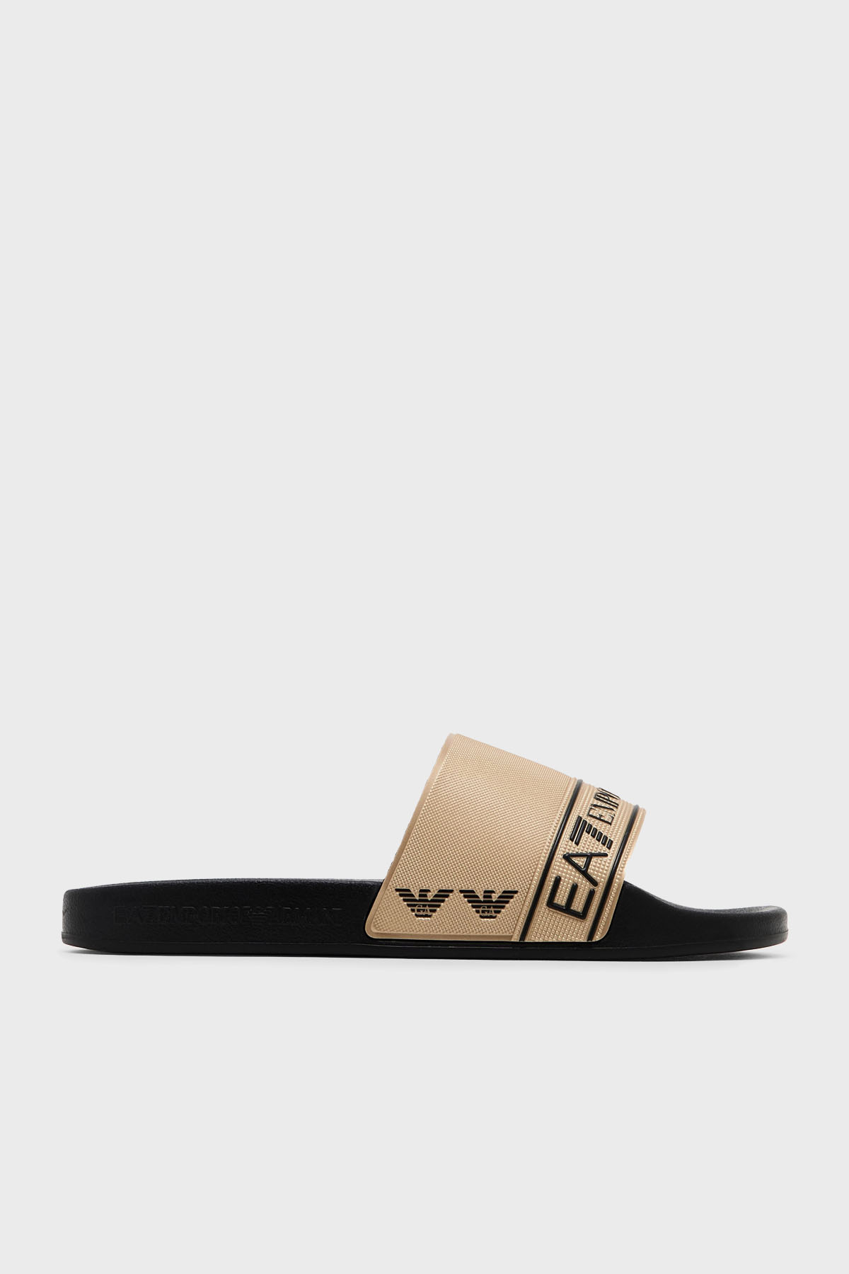 EA7 Logo Baskılı Şerit Detaylı Unisex Terlik 7X000110 AF15128 FC001 SİYAH-GOLD