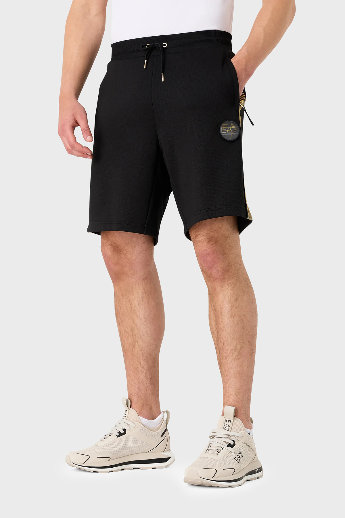 EA7 Logolu Belden Bağlamalı Cepli Regular Fit Erkek Short 3DPS67 PJMTZ 1200 SİYAH