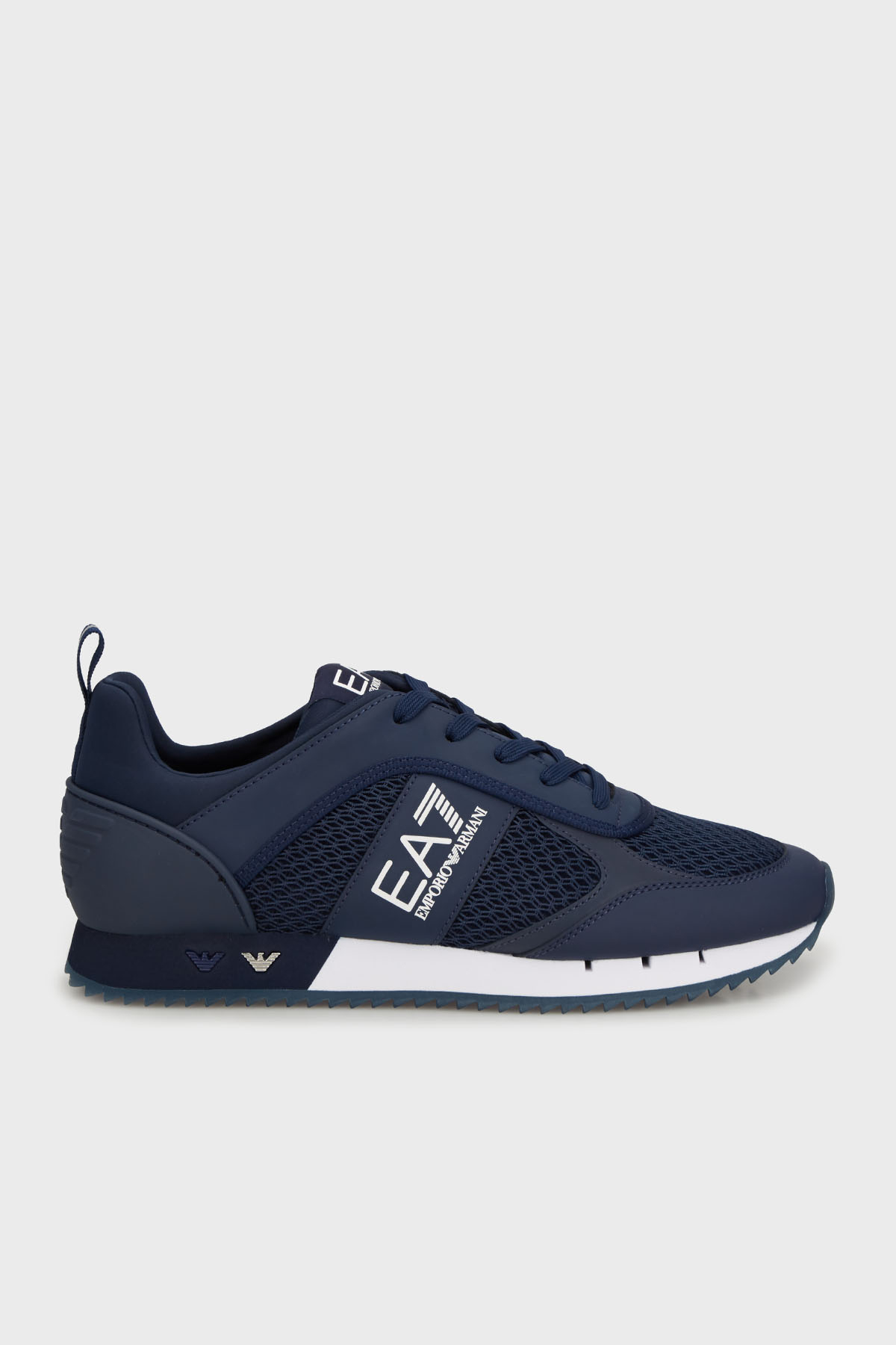 EA7 Logolu File Detaylı Sneaker Unisex Ayakkabı 7X000334 AF18610 MB198 LACİVERT-BEYAZ