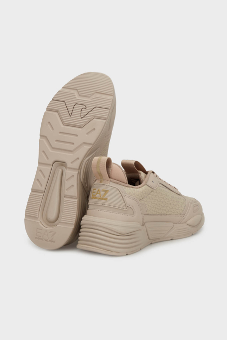 EA7 Logolu Gold Detaylı Kalın Taban Sneaker Unisex Ayakkabı X8X221