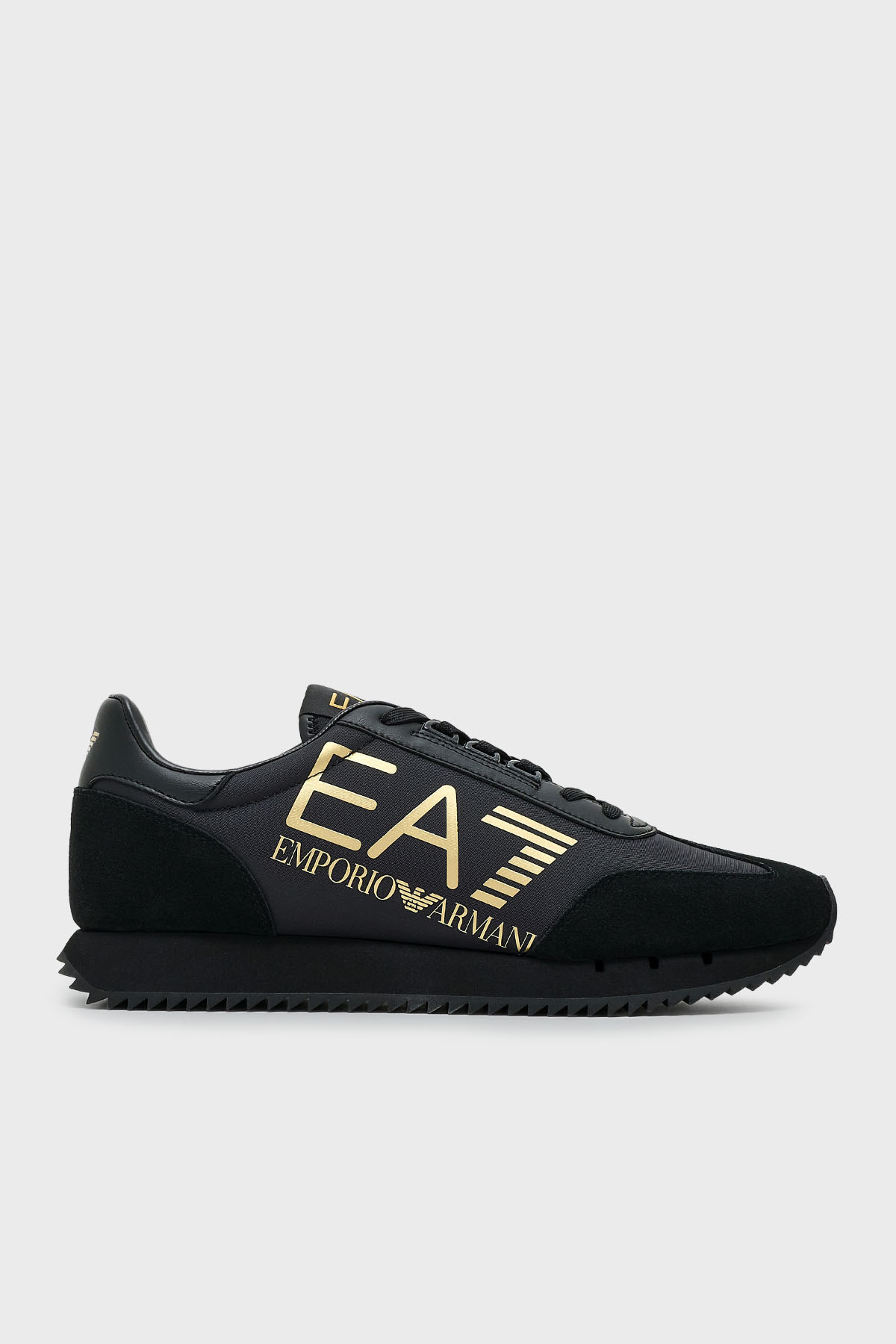 EA7 Logolu Kalın Tabanlı Sneaker Unisex Ayakkabı 7X000541 AF18609 MZ177 SİYAH