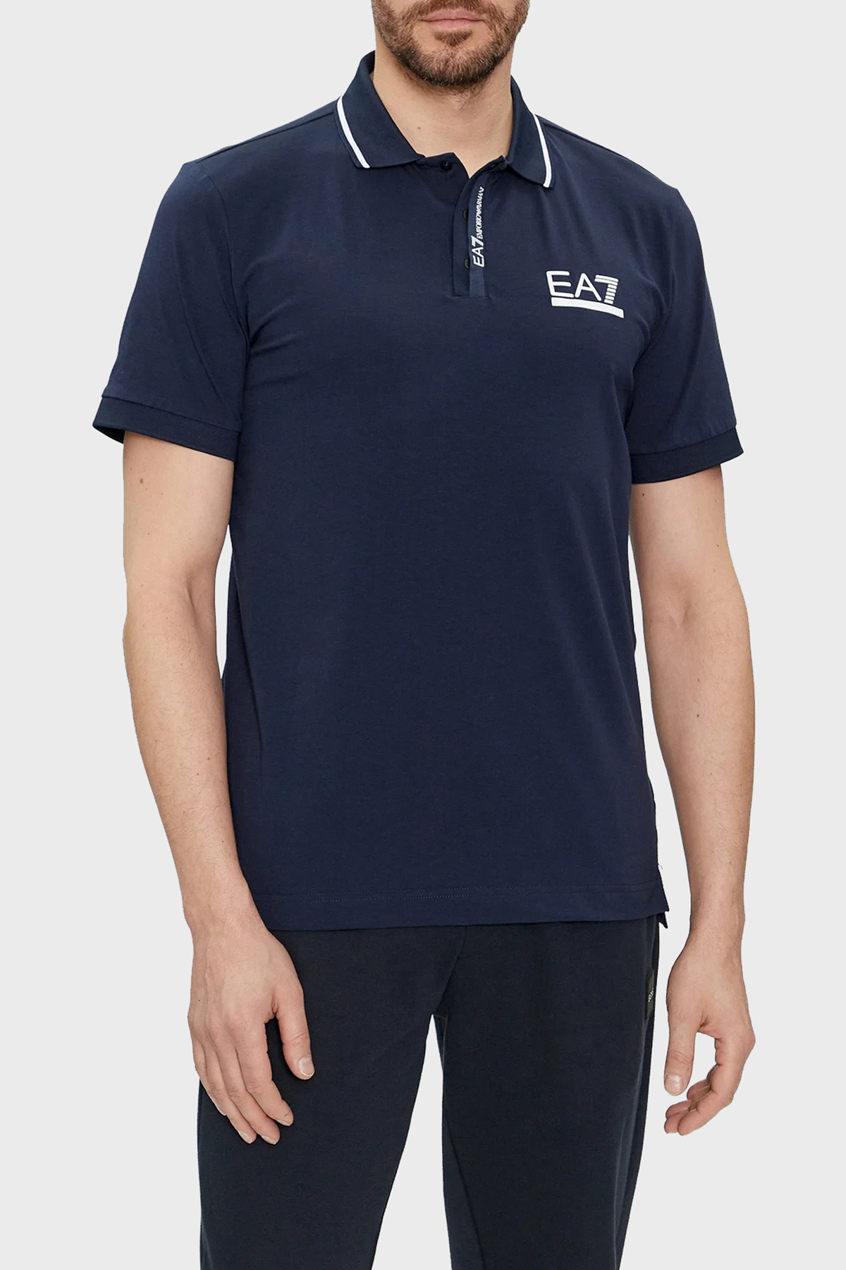 EA7 Logolu Pamuklu Regular Fit Erkek Polo Yaka T Shirt 3DPF17 PJ03Z 1554 LACİVERT