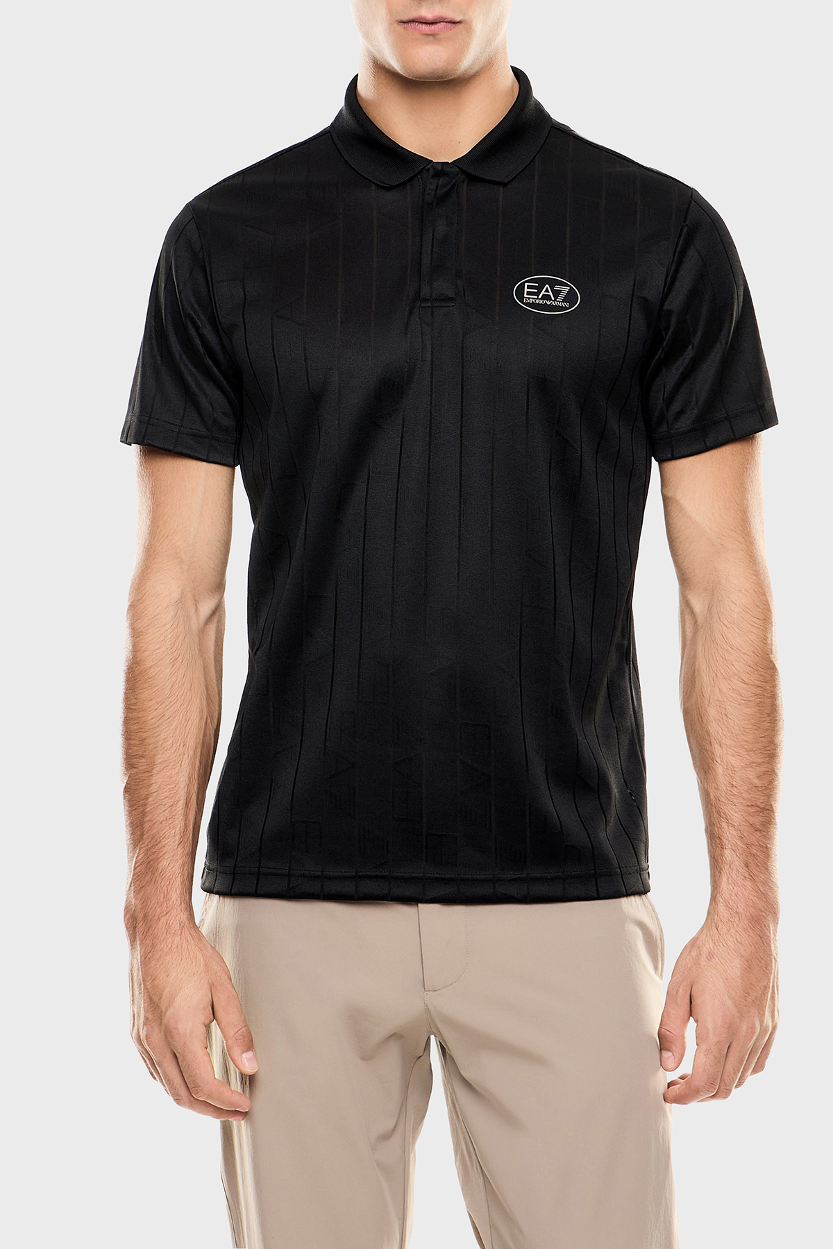 EA7 Logolu Regular Fit Düğmeli Erkek Polo 7M001287 AF22277 FC038 SİYAH
