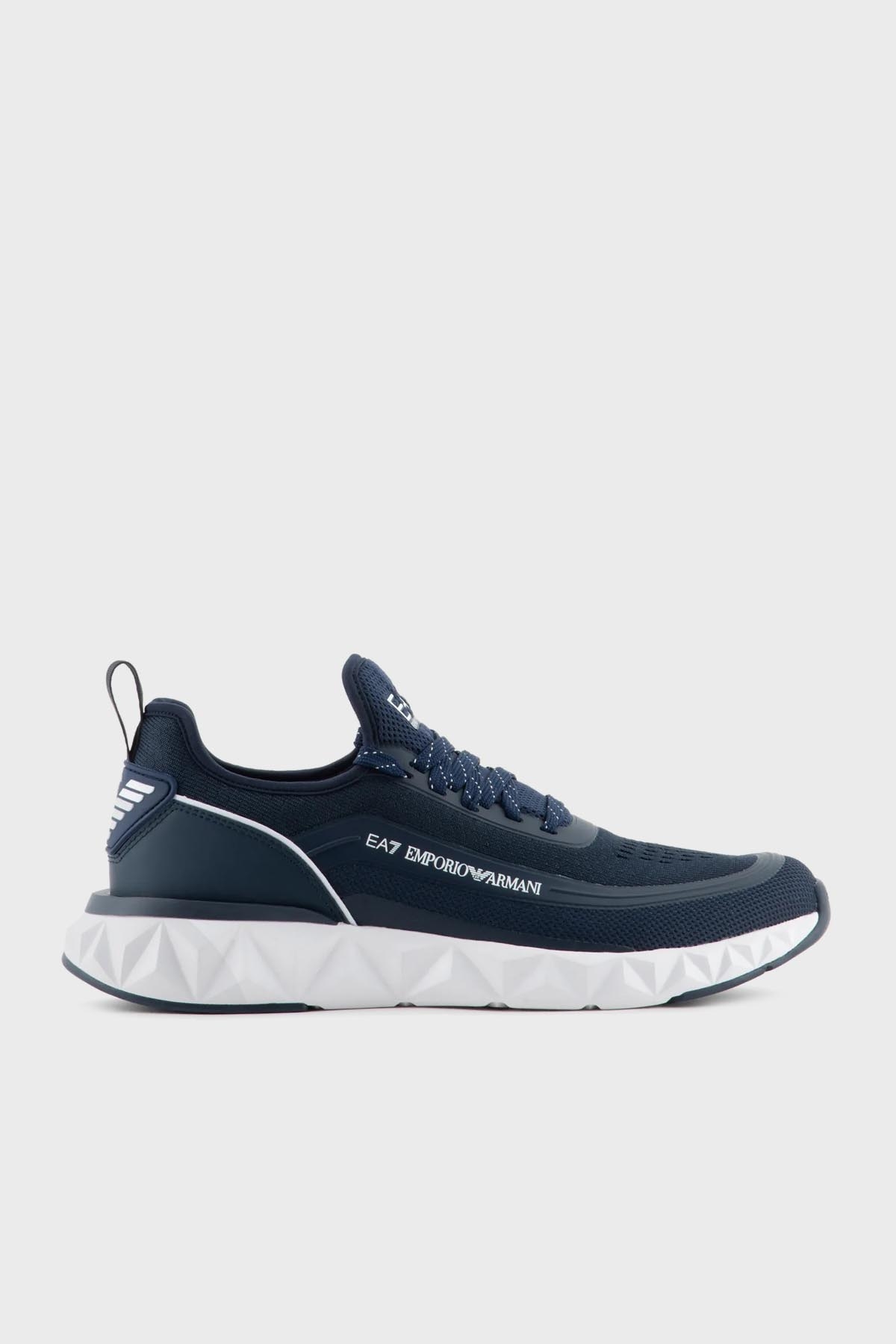 EA7 Logolu Sneaker Unisex Ayakkabı X8X106 XK262 R236 LACİVERT-BEYAZ
