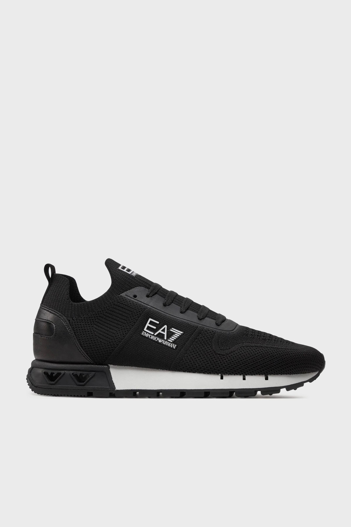 EA7  Logolu Sneaker Unisex Ayakkabı X8X171 XK373 N181 SİYAH-BEYAZ