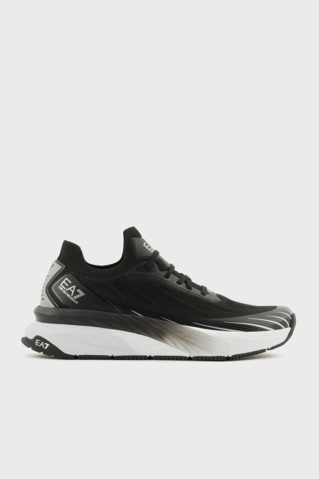 EA7 Logolu Sneaker Unisex Ayakkabı X8X176 XK377 N763 SİYAH-BEYAZ