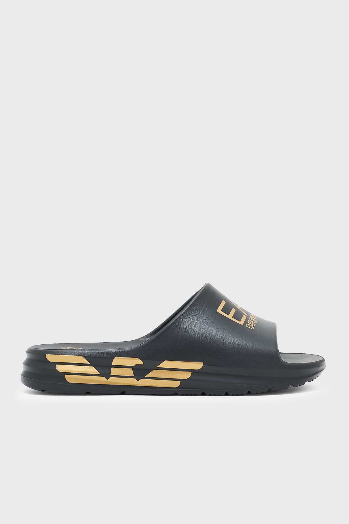 EA7 Logolu Unisex Terlik 7X000356 AF18618 MC021 SİYAH-GOLD