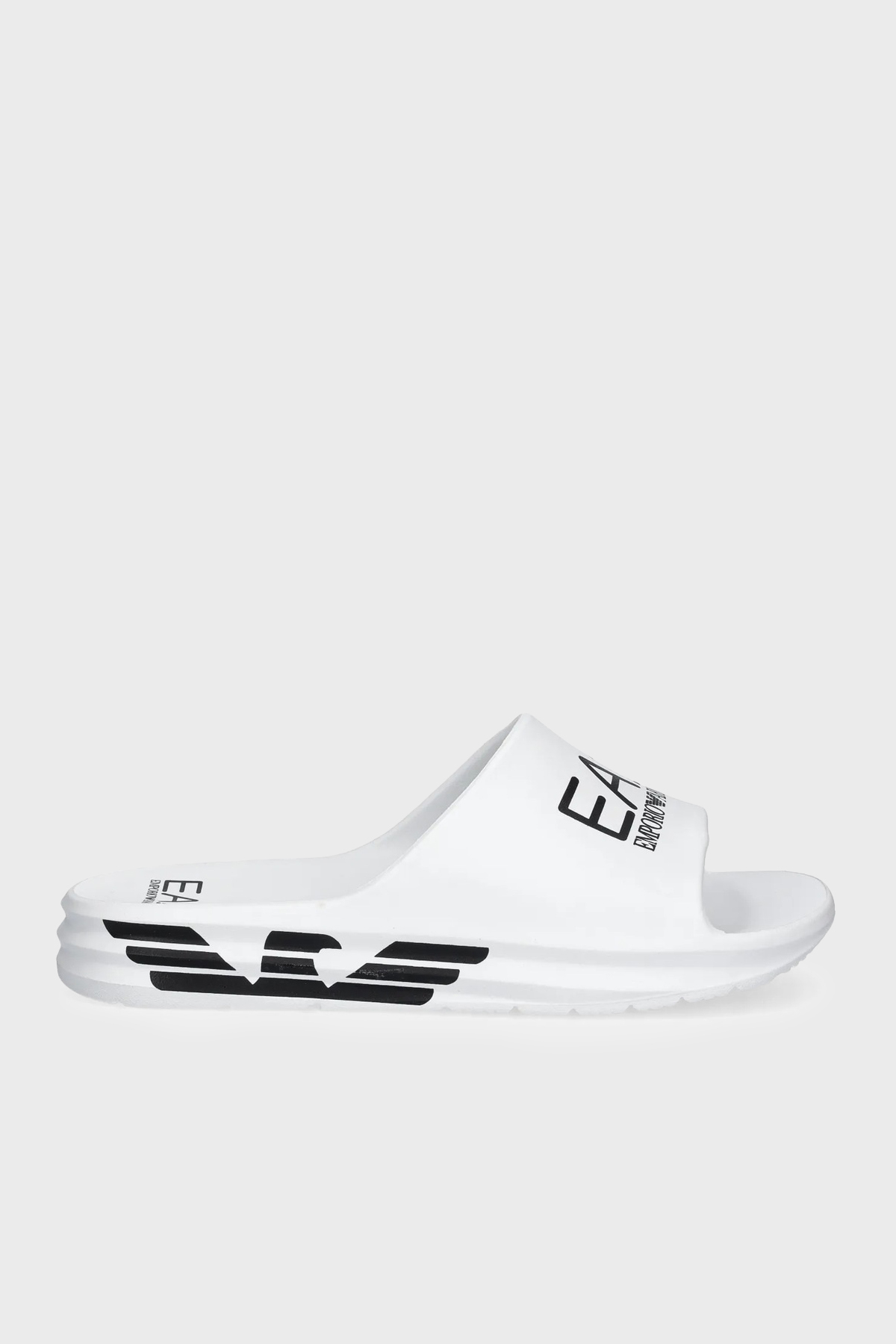 EA7 Logolu Unisex Terlik 7X000356 AF18618 MZ021 SİYAH-BEYAZ