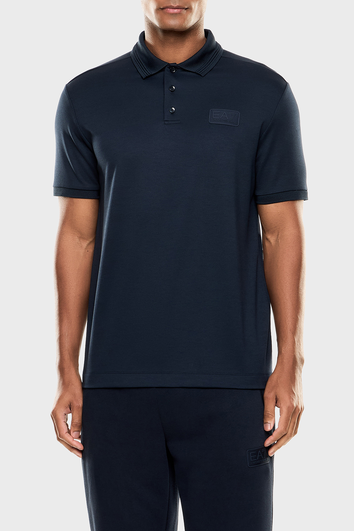 EA7 Modal Regular Fit Logolu Düğmeli Erkek Polo 7M001359 AF13862 UB102 LACİVERT