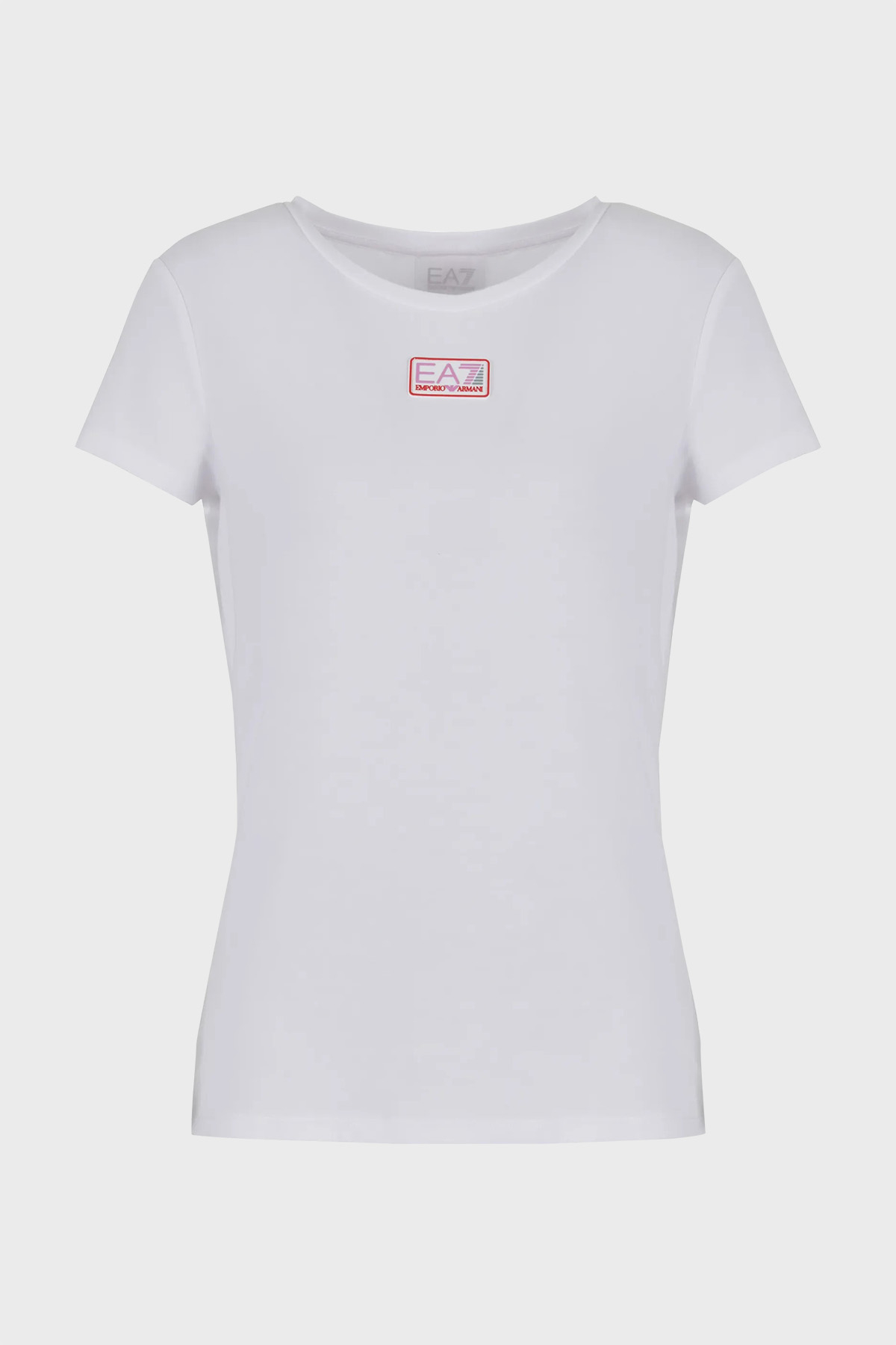 EA7 Natural Ventus7 Regular Fit Bisiklet Yaka Kadın T Shirt 3DTT17 TJKUZ 1100 BEYAZ