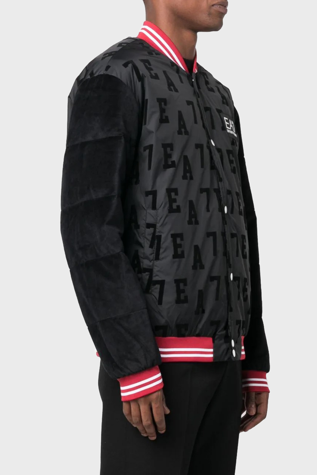 EA7 Oversize Fit Kolej Yaka Bomber Erkek Ceket 6RPB09 PNECZ 1200 SİYAH