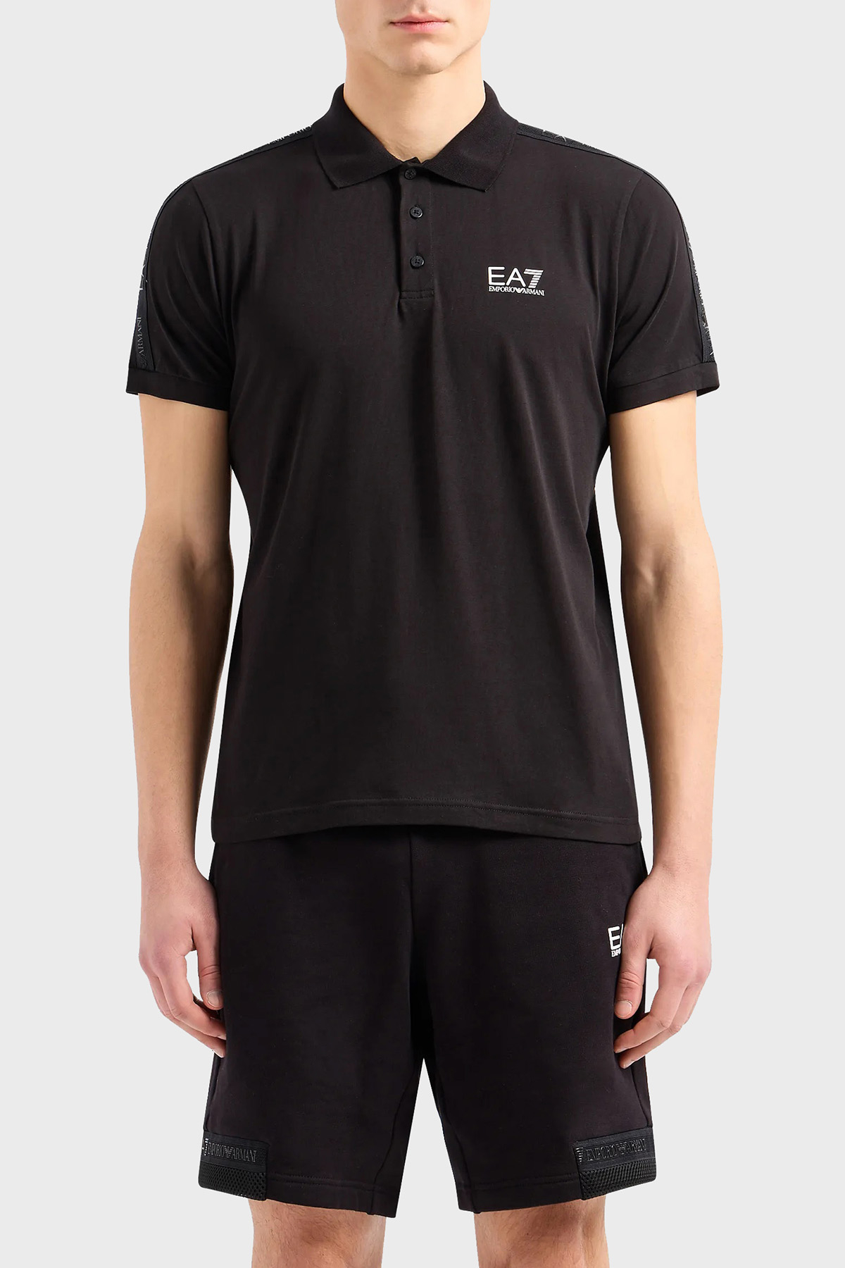 EA7 Pamuklu Regular Fit Erkek Polo Yaka T Shirt 3DPF23 PJ02Z 0200 SİYAH