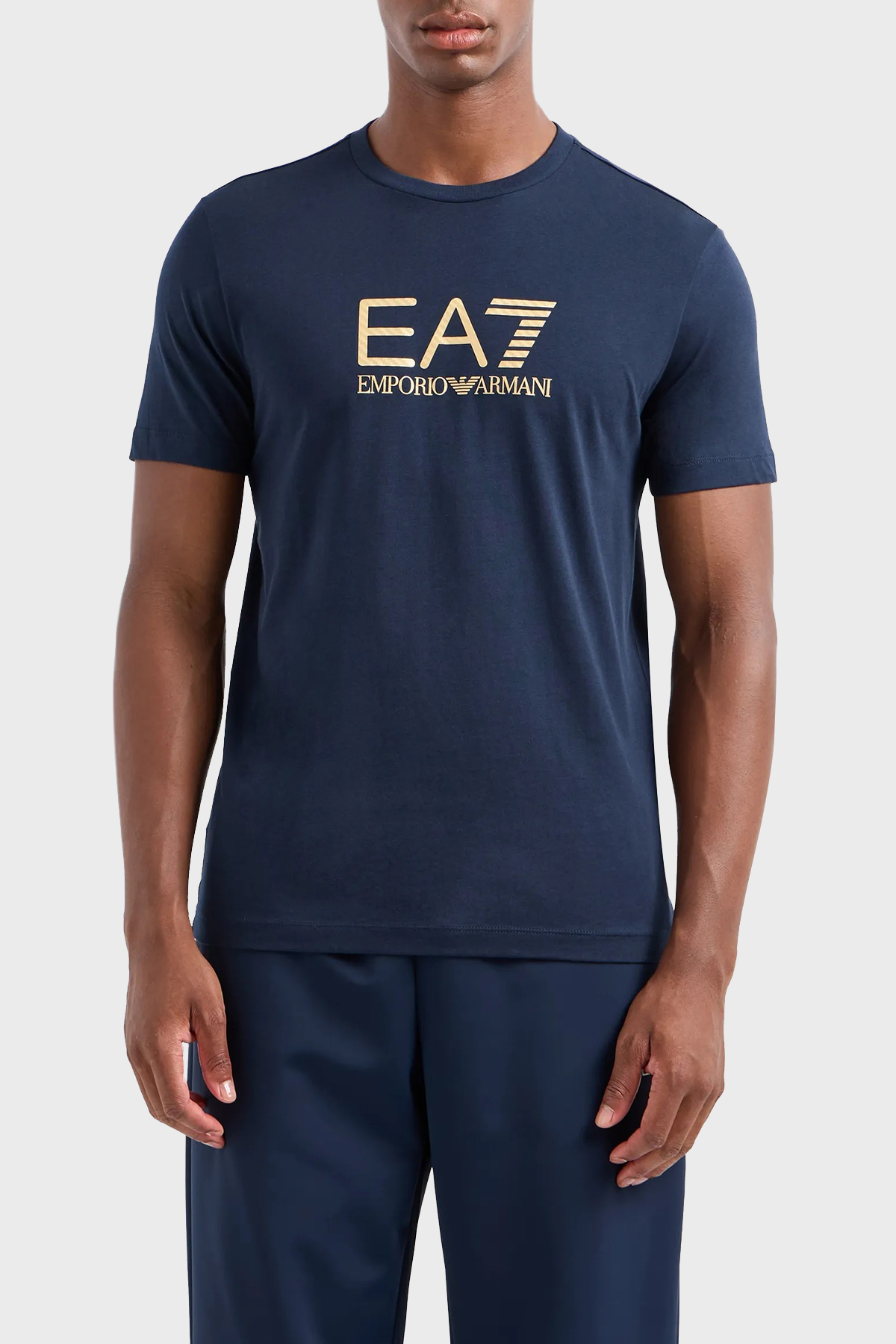 EA7 Pamuklu Regular Fit Erkek T Shirt 7M000007 AF10170 UB102 LACİVERT