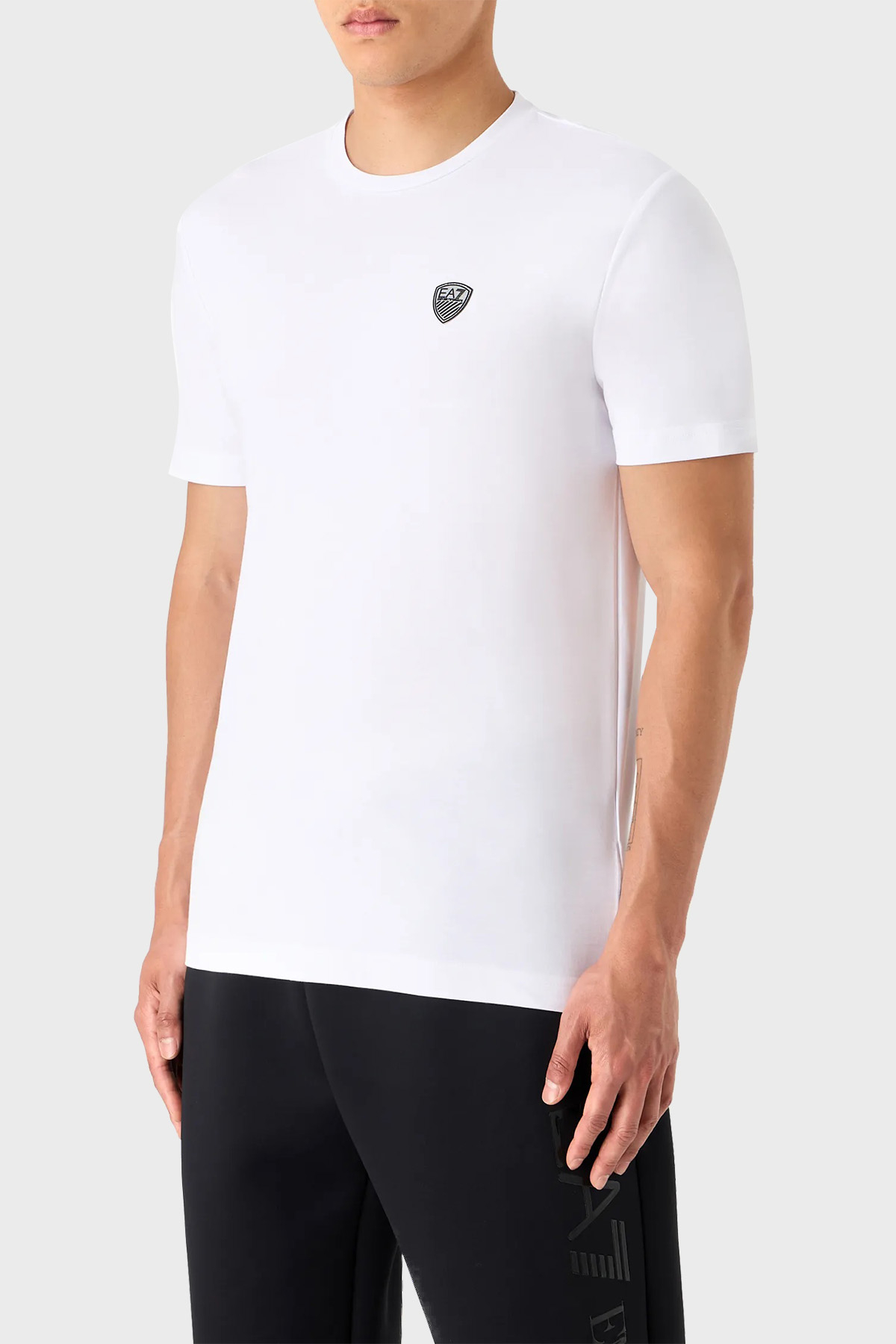 EA7 Regular Fit Bisiklet Yaka Erkek T Shirt 8NPT16 PJRGZ 1100 BEYAZ