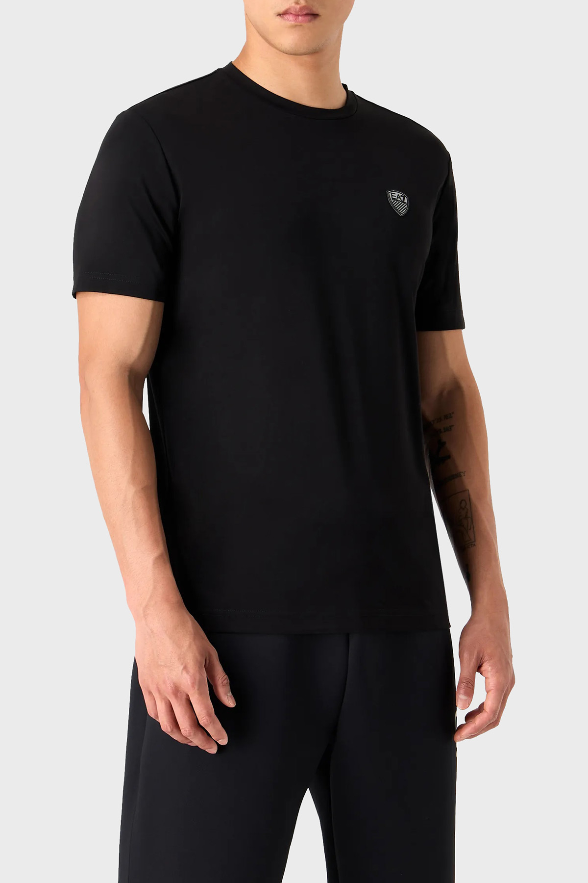 EA7 Regular Fit Bisiklet Yaka Erkek T Shirt 8NPT16 PJRGZ 1200 SİYAH