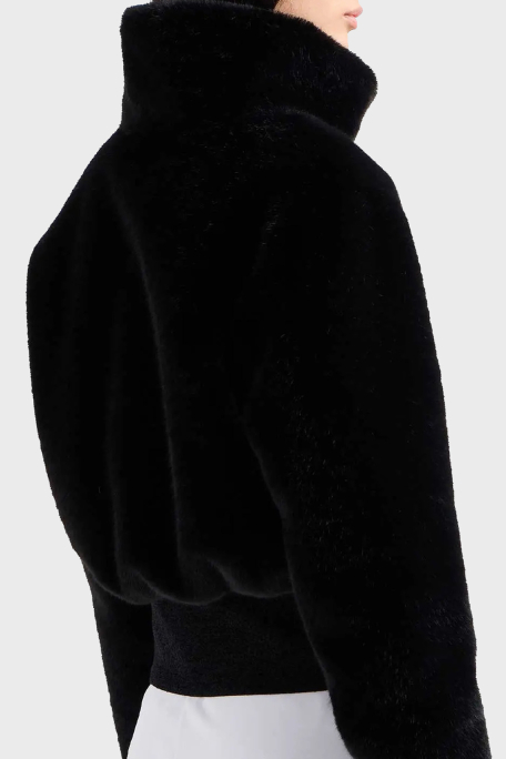 EA7 Regular Fit Dik Yaka Yumuşak Tüylü Bayan Mont 6DTB01 TN2ZZ