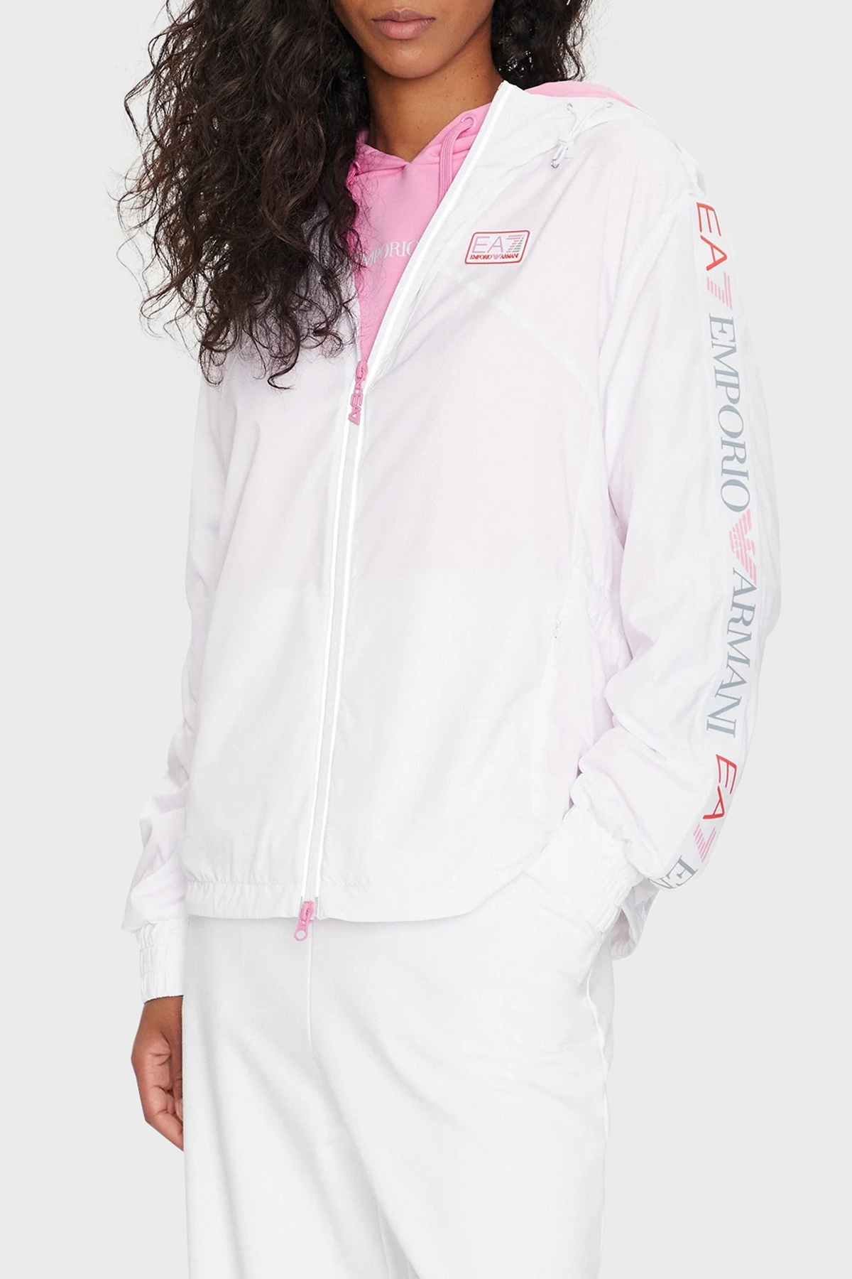 EA7 Regular Fit Kapüşonlu İnce Kadın Mont 3DTB11 TNBCZ 1100 BEYAZ