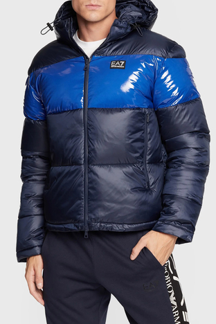 EA7 Regular Fit Kapüşonlu Şişme Erkek Mont 6LPB10 PN5ZZ 1554 LACİVERT - EA7