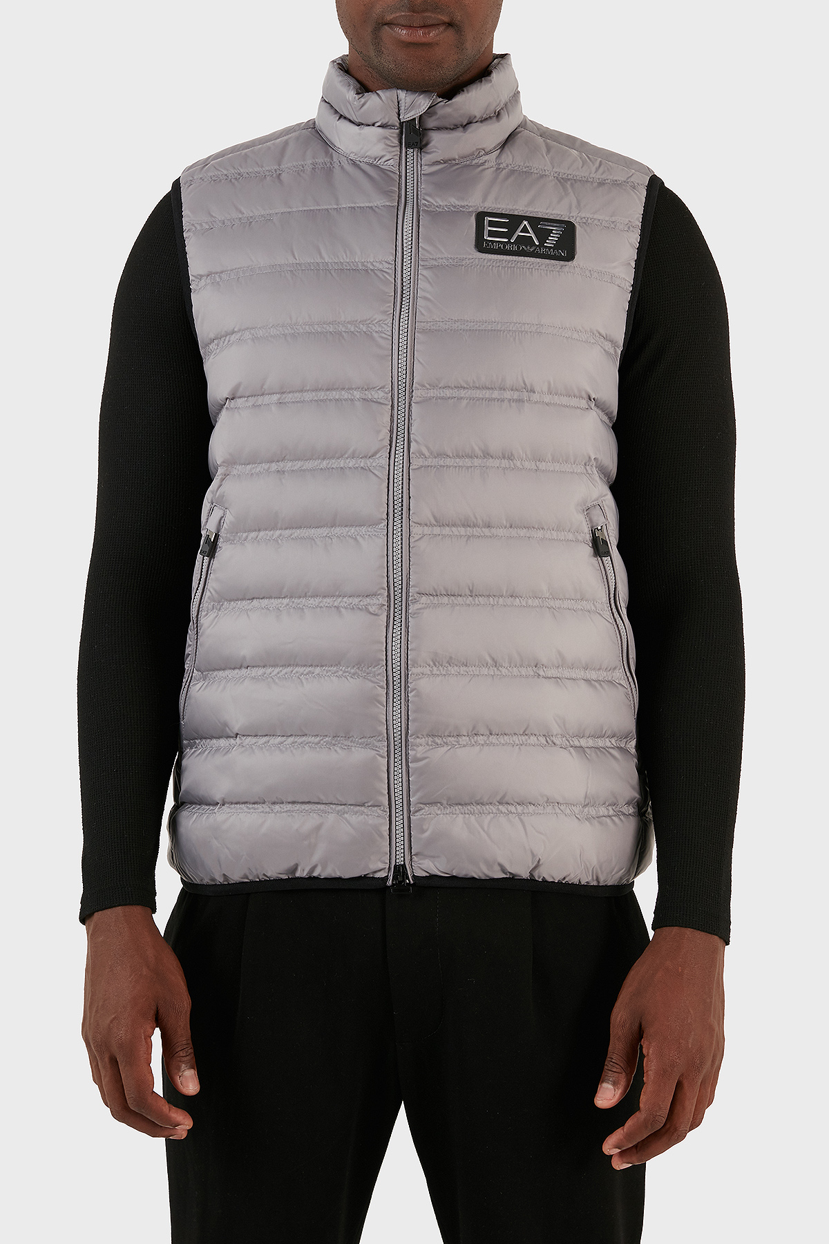 EA7 Regular Fit Kuş Tüyü Dolgulu Şişme Erkek Yelek 6RPQ02 PN5ZZ 1920 GRİ