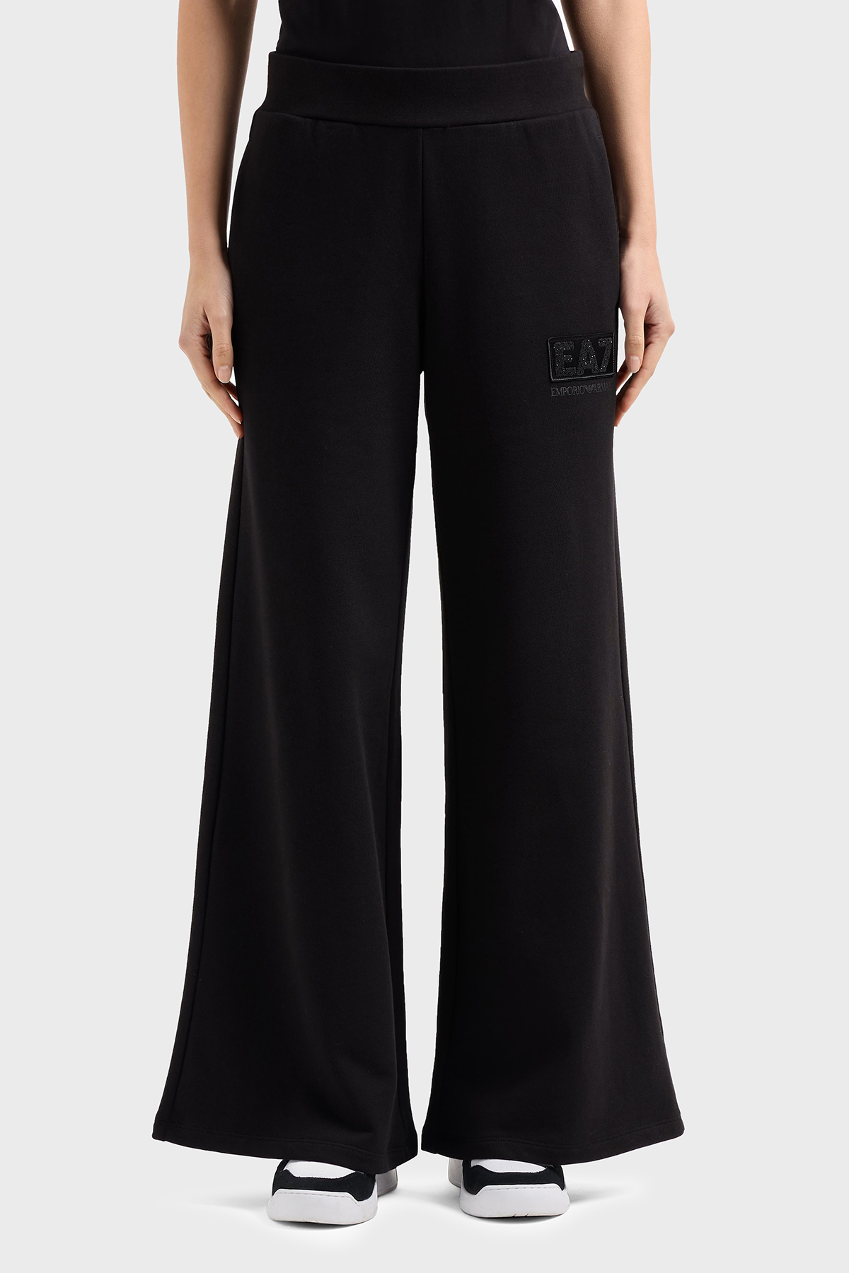 EA7 Wide Leg Normal Bel Bol Paça Logolu Kadın Pantolon 7W000179 AF12473 UC001 SİYAH