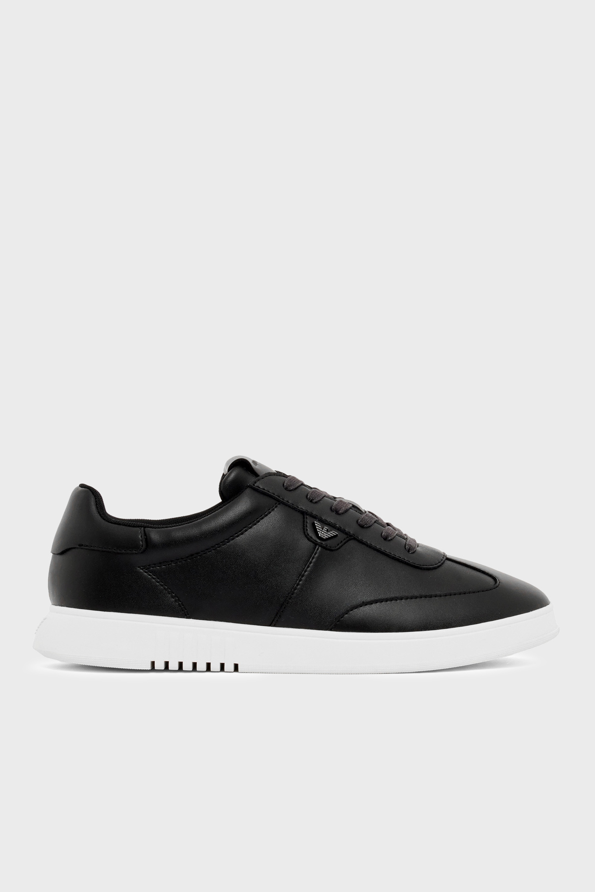 Emporio Armani % 100 Deri Logolu Sneaker Erkek Ayakkabı EM003062 AF20004 UC001 SİYAH
