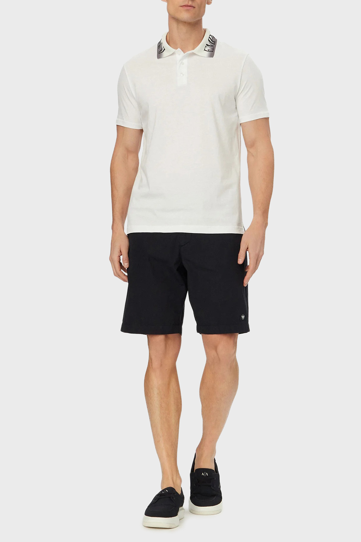 Emporio Armani % 100 Pamuk Regular Fit Logolu Normal Bel Short Erkek Şort EM000591 AF20428 UB102 LACİVERT