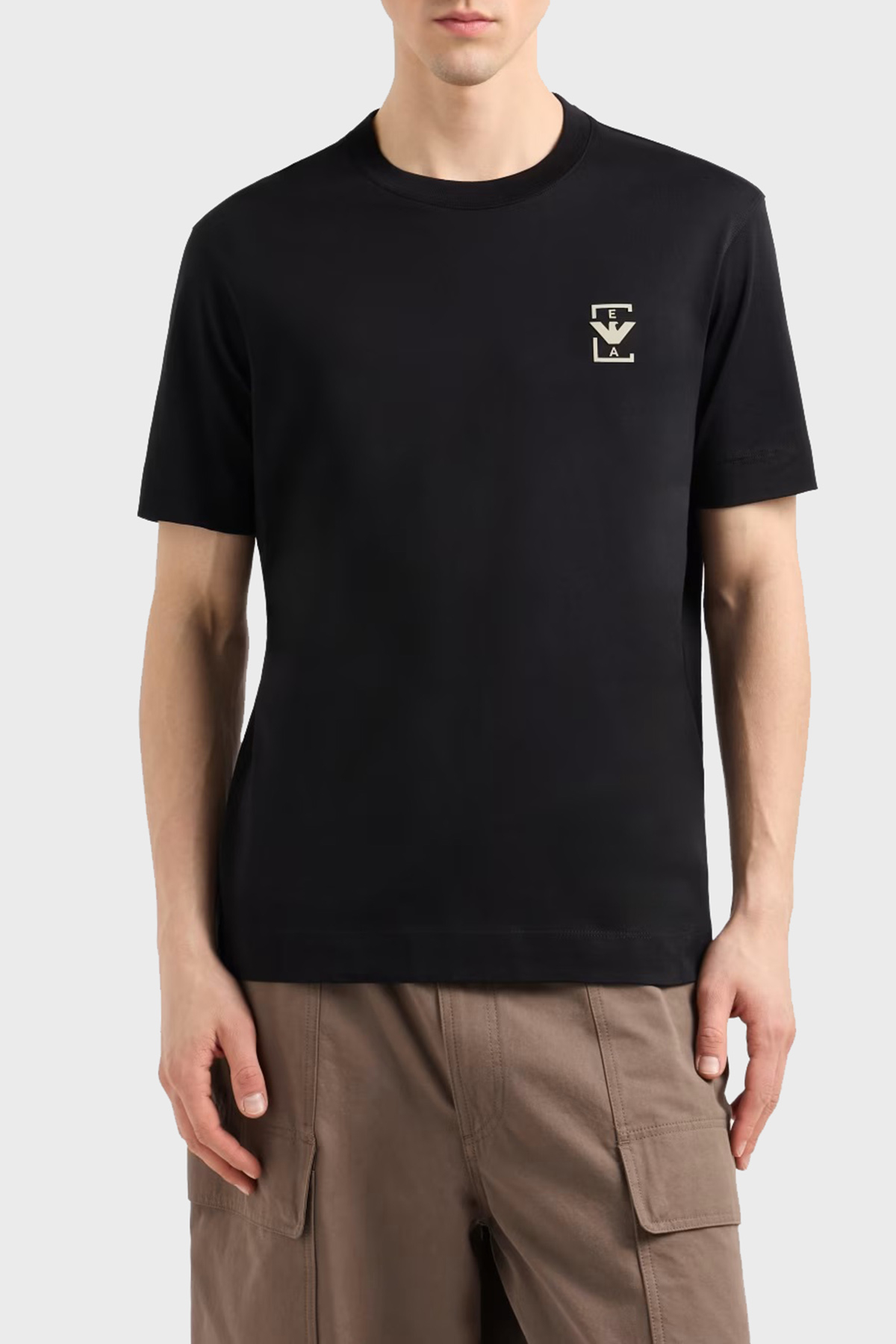 Emporio Armani % 100 Pamuk Relaxed Fit Bisiklet Yaka Erkek T Shirt EM001068 AF12926 UC001 SİYAH