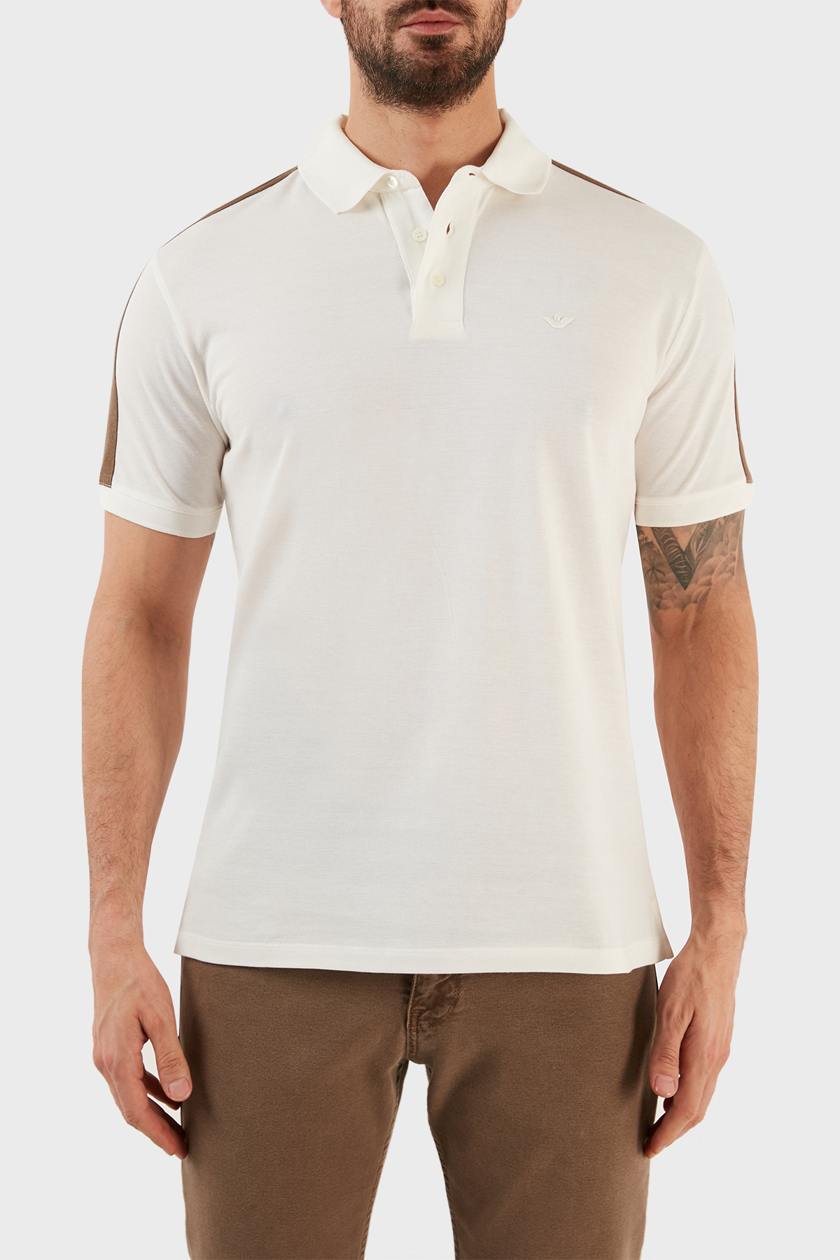 Emporio Armani Erkek T Shirt 3R1F72 1JTKZ 0101 BEYAZ