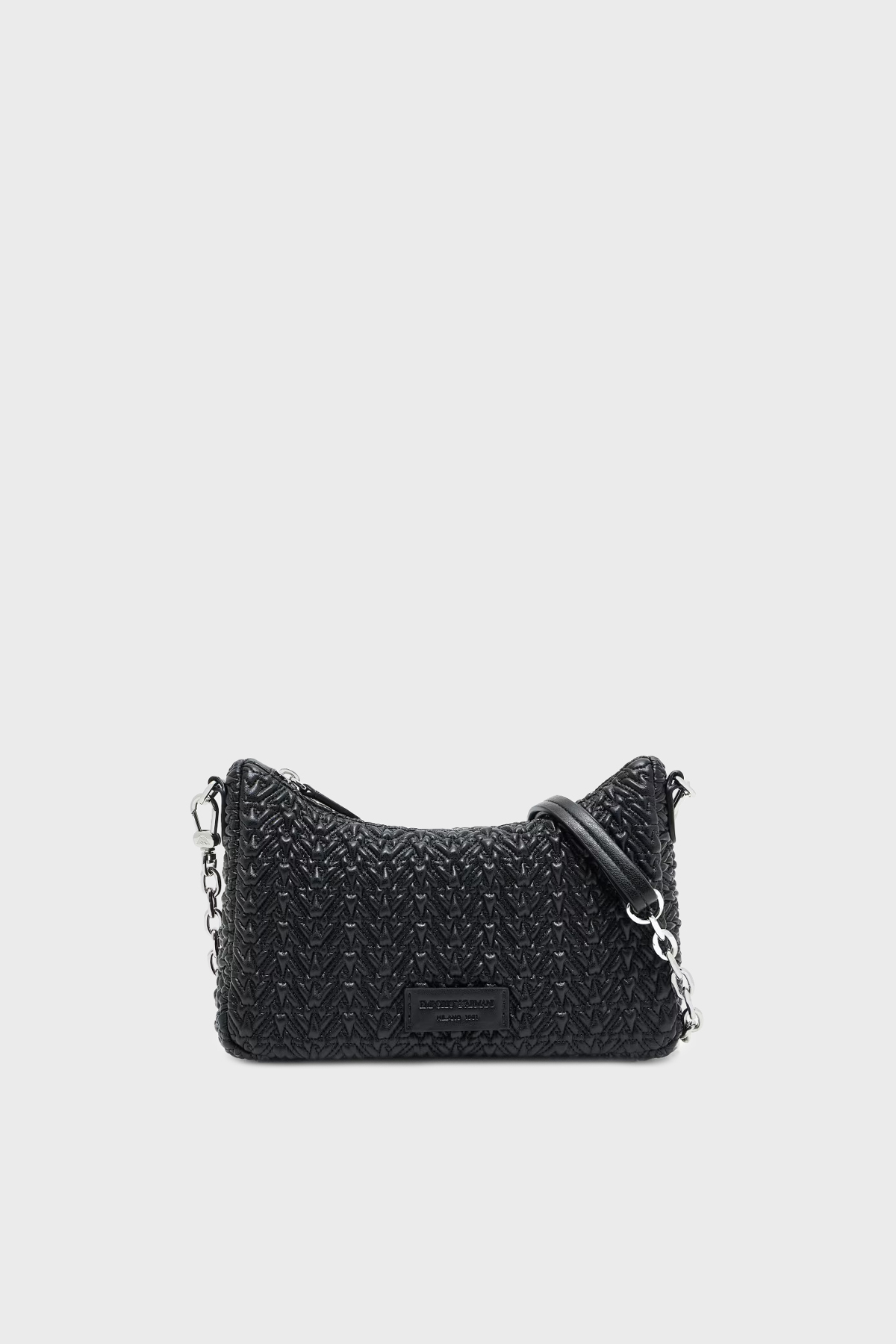 Emporio Armani 4G Kabartmalı Logoolu Çıkarılabilir Zincir Askılı Kadın Çanta EW002961 AF19228 UC001 SİYAH