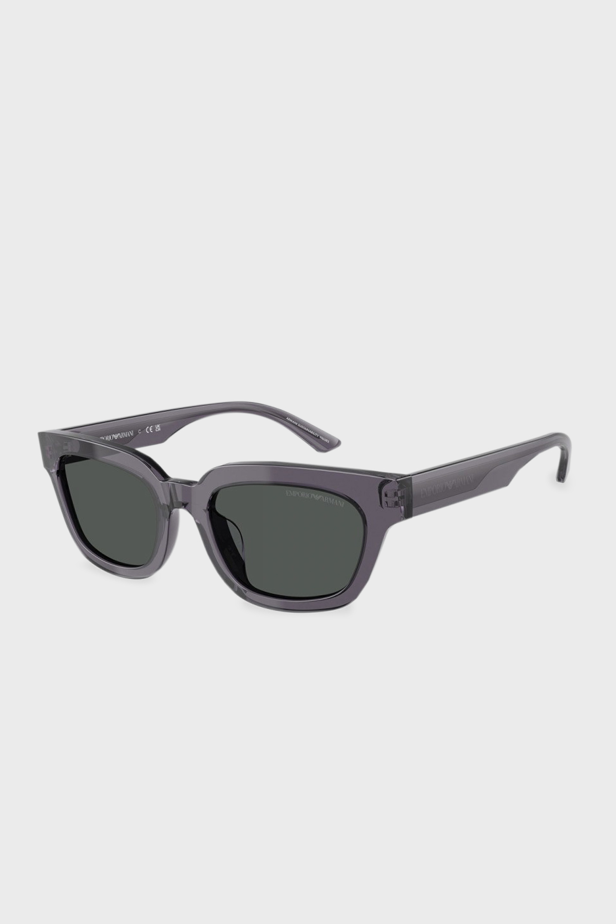 Emporio Armani Asimetrik Güneş Kadın Gözlük 0EA4233U 610687 53 Şeffaf Gri-Koyu Gri