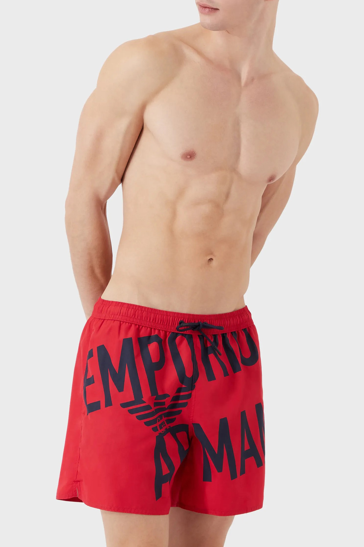 Emporio Armani Baskılı Regular Fit Cepli Erkek Mayo Short 211740 3R424 21875 KIRMIZI