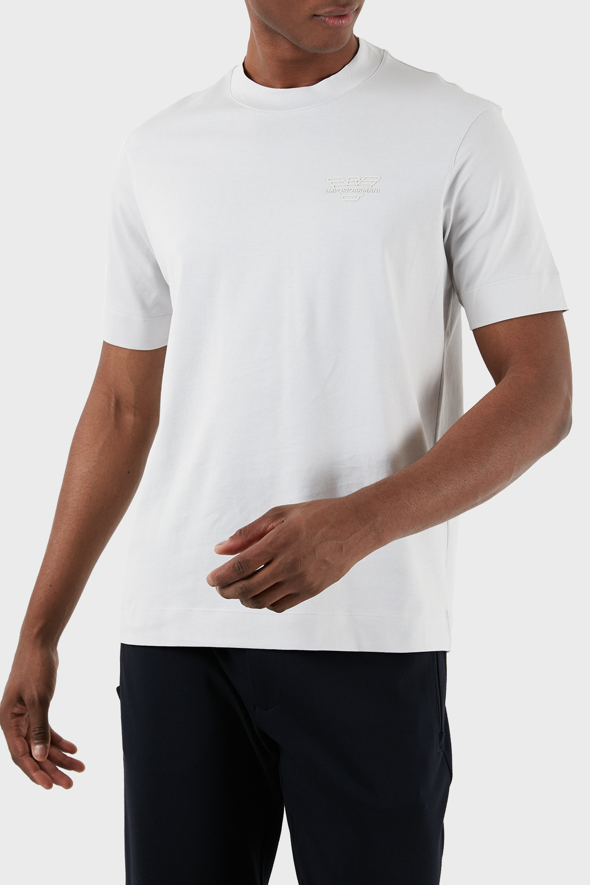 Emporio Armani Bisiklet Yaka % 100 Pamuk Regular Fit Erkek T Shirt 3D1TH3 1JOCZ 06H9 GRİ