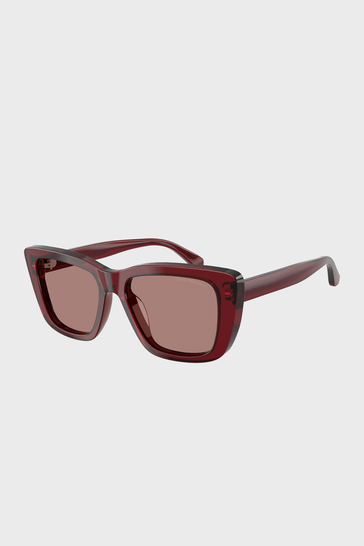 Emporio Armani Cat Eye Şeffaf Kadın Gözlük 0EA4246U 625473 54 Parlak Şeffaf Bordo-Açık Kahve