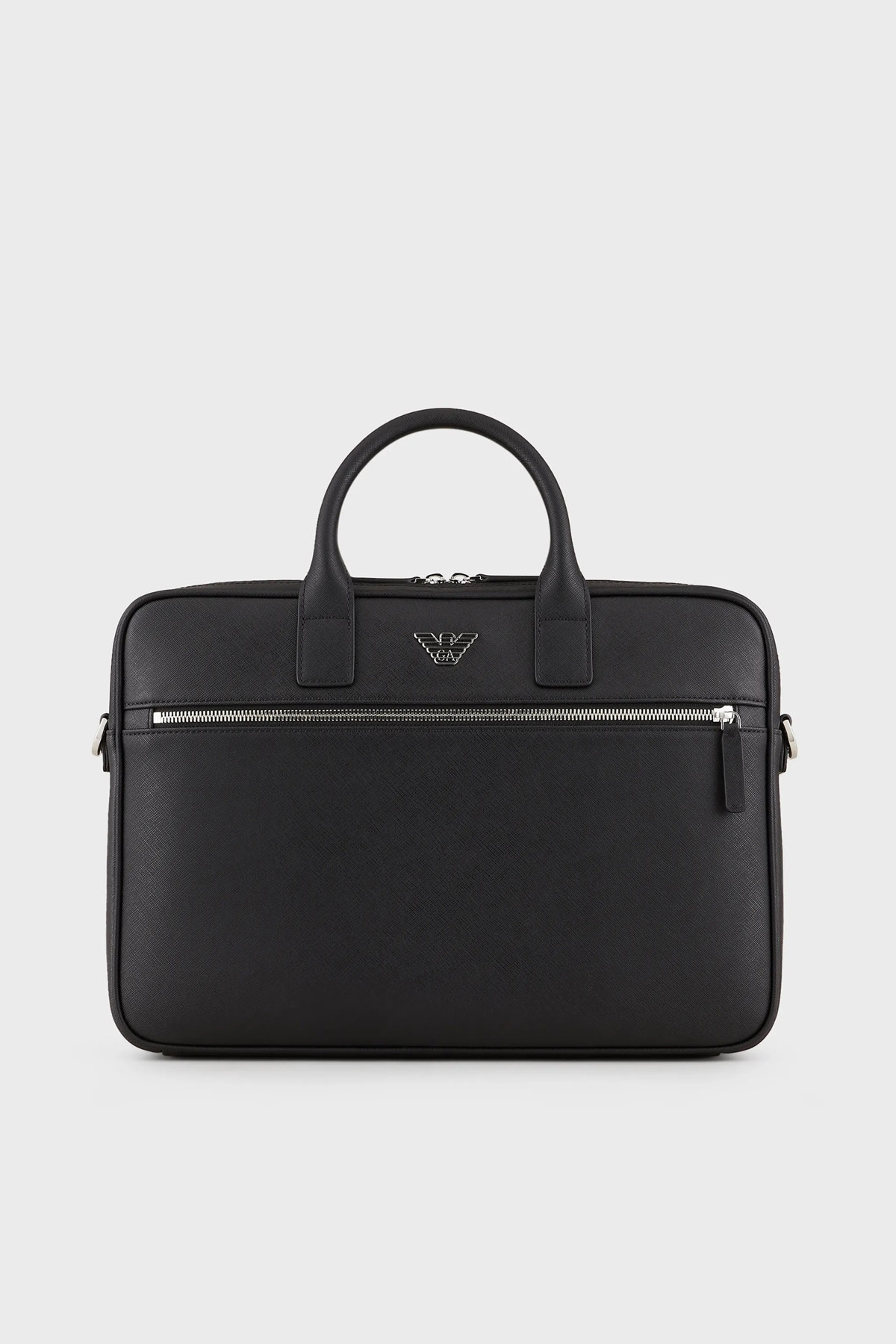Emporio Armani Çıkarılabilir Uzatma Askılı Fermuarlı Laptop Erkek Çanta Y4P119 Y138E 81072 SİYAH