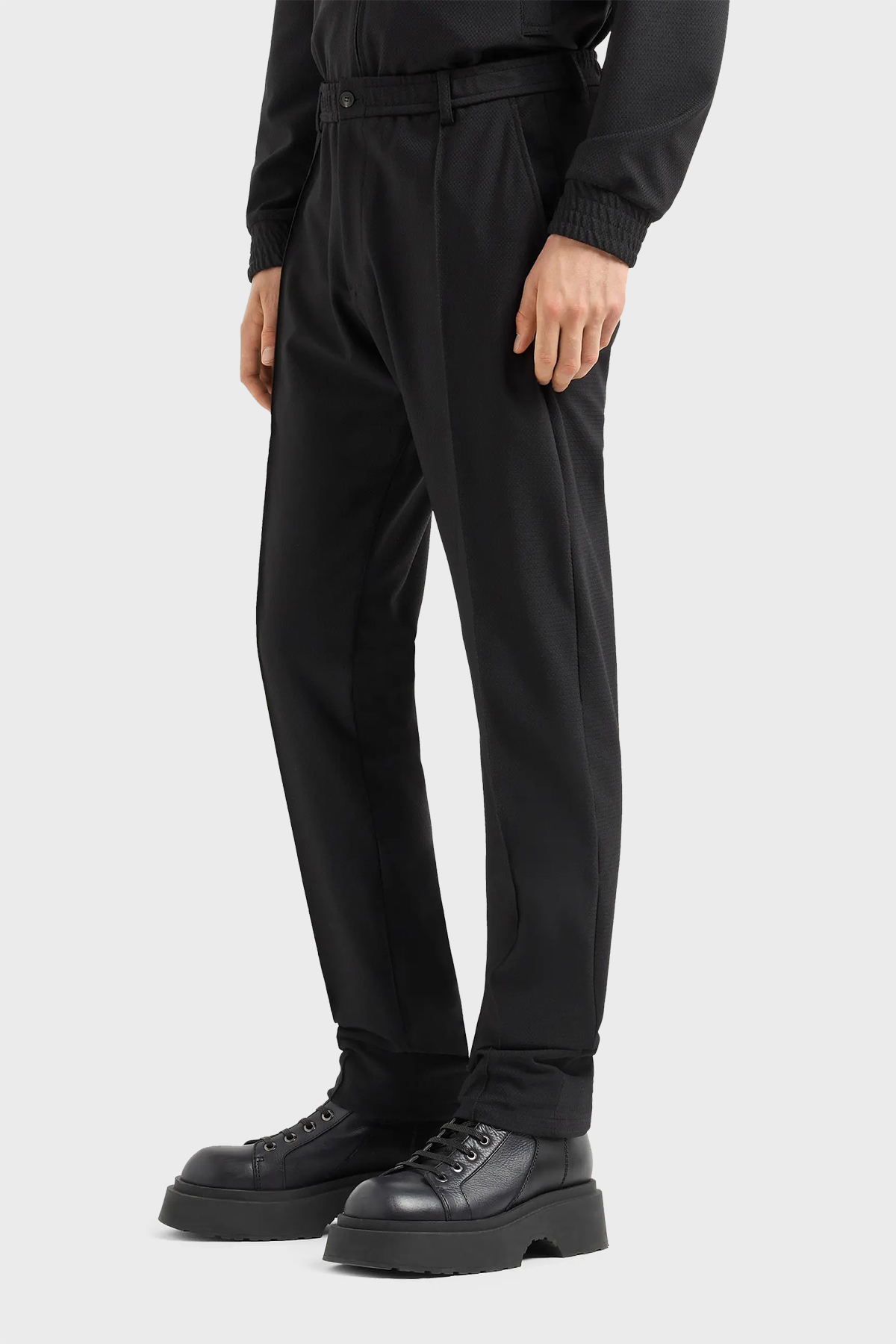 Emporio Armani Çimalı Normal Bel Erkek Pantolon EM000440 TE11109 UC001 SİYAH