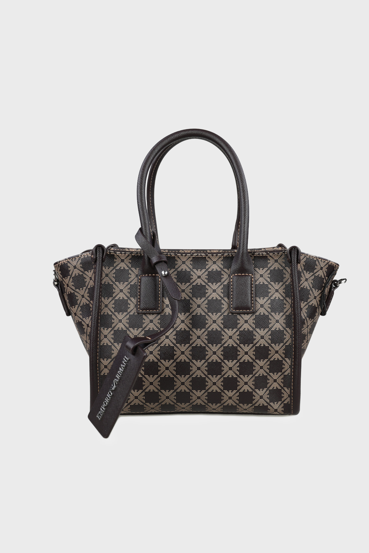 Emporio Armani Desenli Çıkarılabilir Kadın Çanta EW004907 AF25820 F6226 KAHVE
