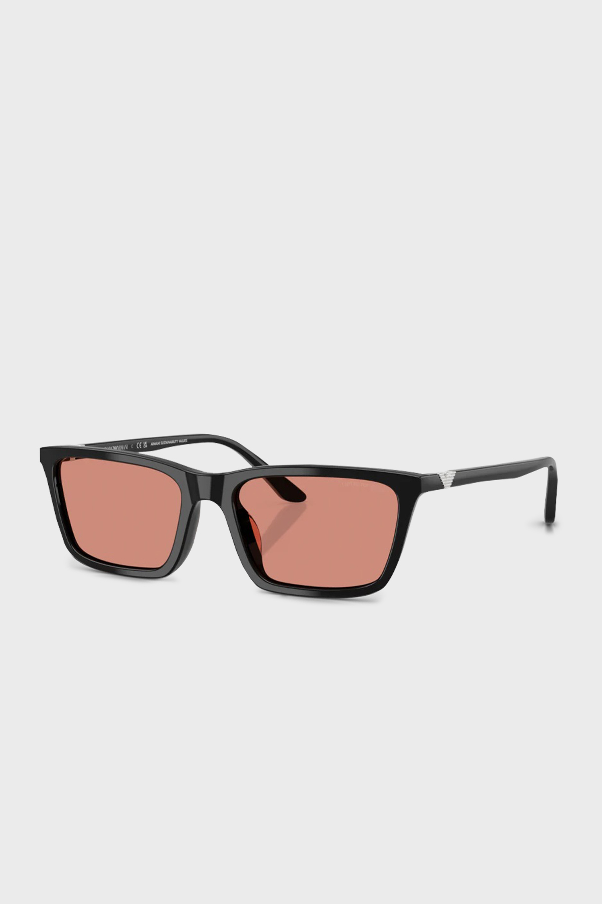 Emporio Armani Dikdörtgen Güneş Kadın Gözlük 0EA4239U 501784 55 Parlak Siyah-Pembe