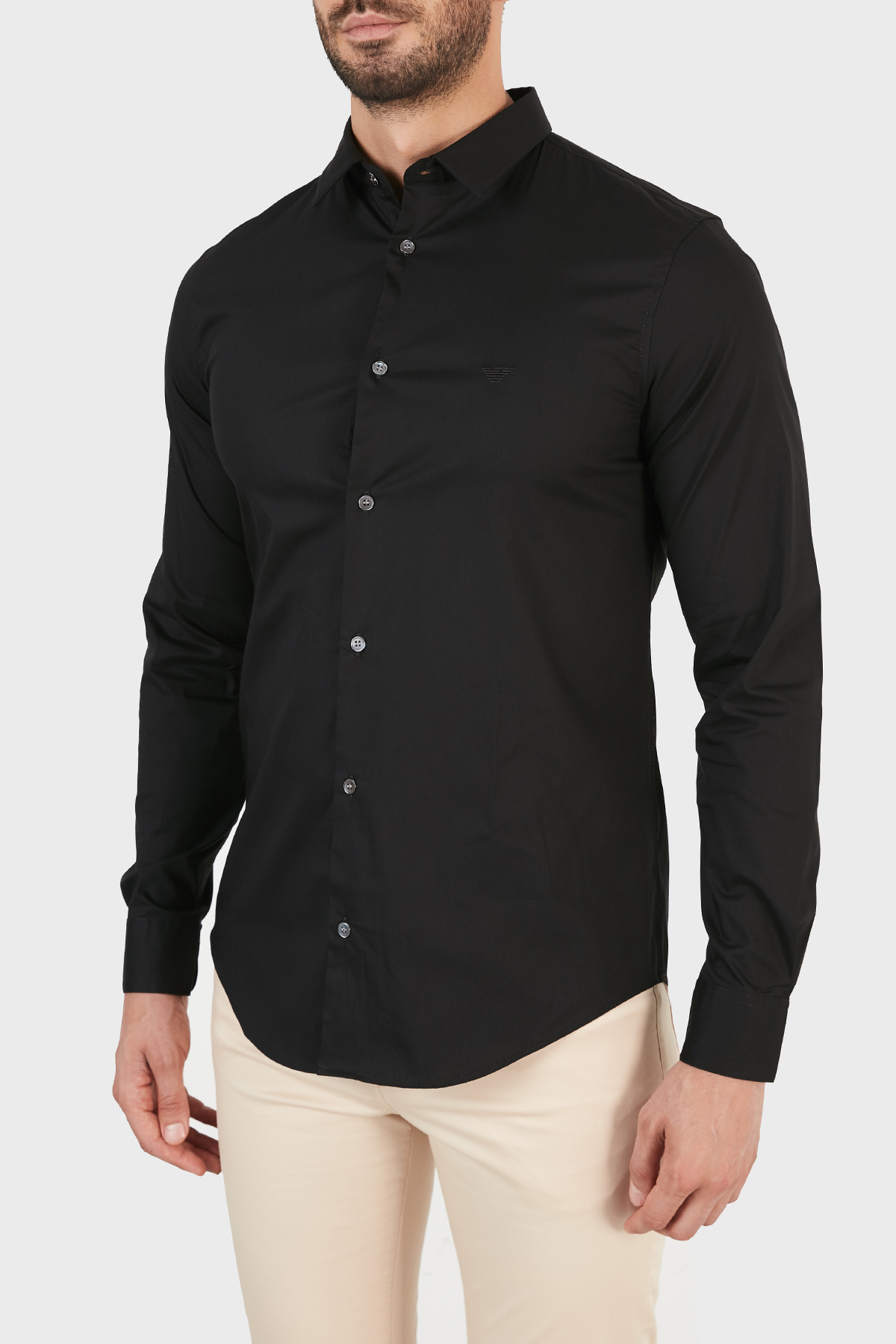Emporio Armani Regular Fit Pamuklu Erkek Gömlek 8N1C09 1NI9Z 0999 SİYAH