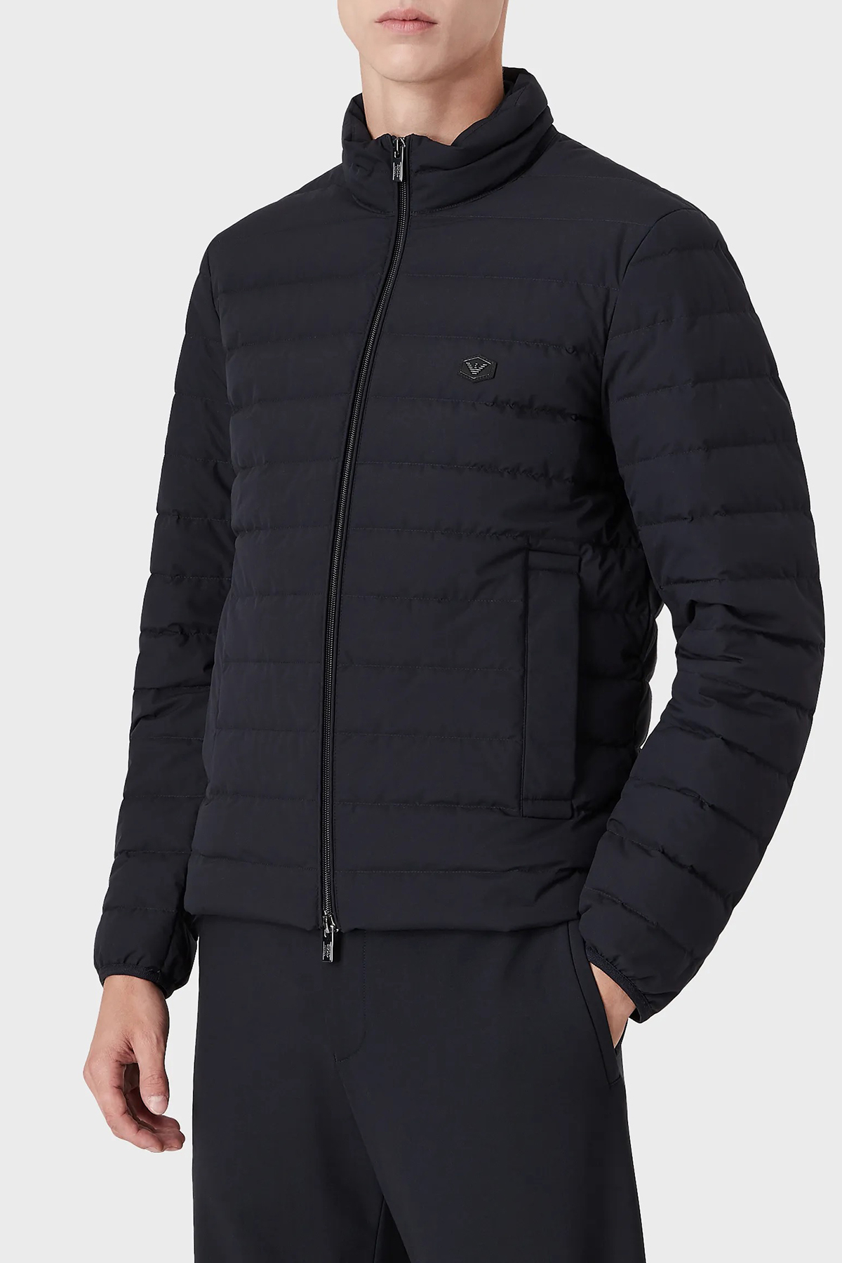 Emporio Armani Dik Yaka Cepli Şişme Erkek Mont 8N1BQ2 1NLRZ 0920 LACİVERT