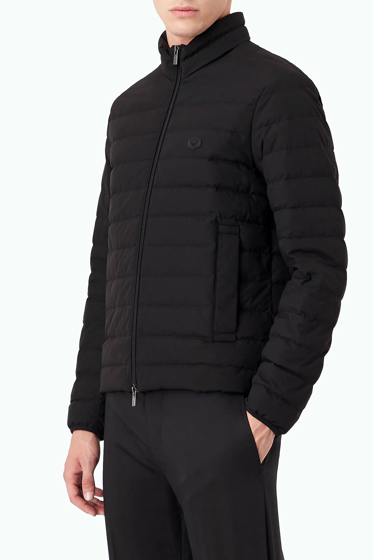 Emporio Armani Dik Yaka Cepli Şişme Erkek Mont 8N1BQ2 1NLRZ 0999 SİYAH