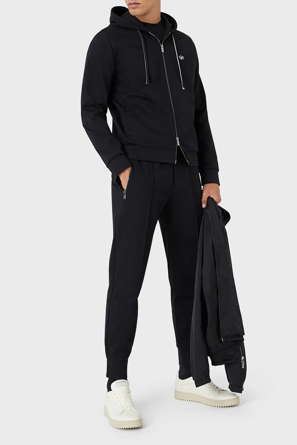 Emporio Armani Beli Lastikli Cepli Pamuklu Erkek Pantolon 8N1P72 1JBTZ 0920 LACİVERT