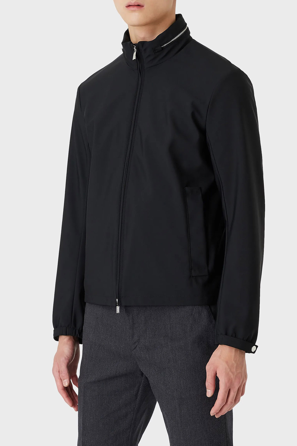 Emporio Armani Fermuarlı Rüzgar Geçirmez Dik Yaka Regular Fit Erkek Mont 8N1BD2 1NZAZ 0999 SİYAH