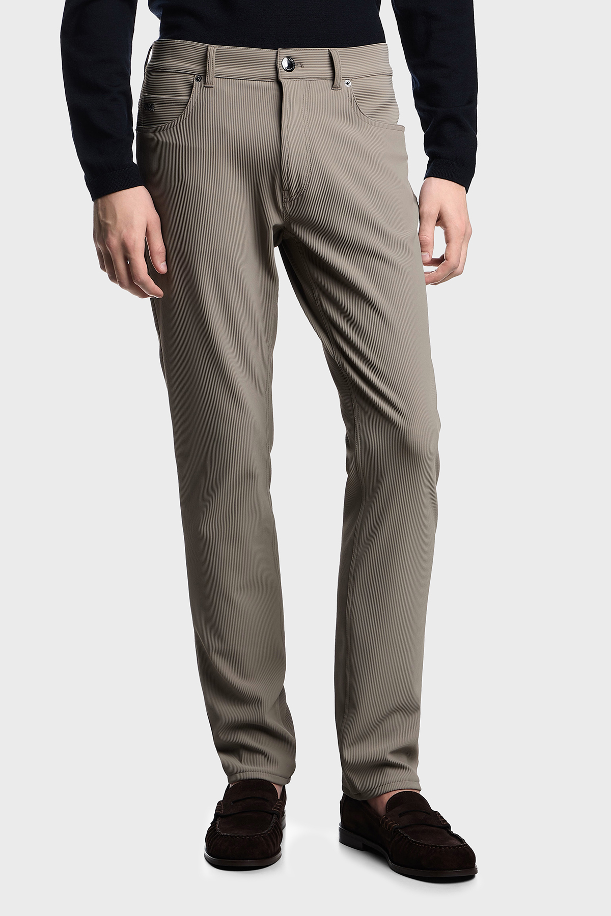 Emporio Armani Fitilli Regular Fit Normal Bel Düz Paça Erkek Kot Pantolon EM000062 AF14076 U6218 BEJ