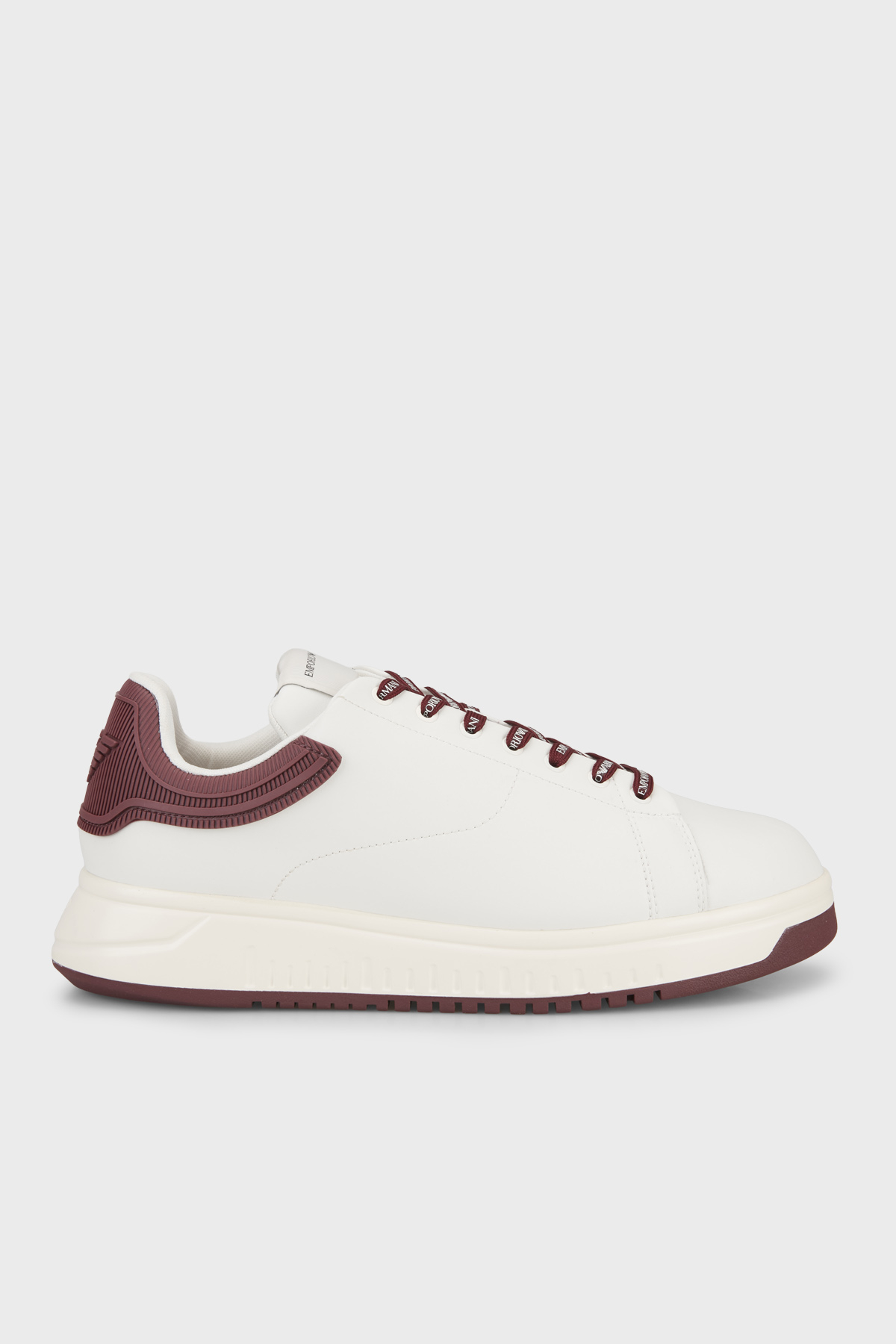 Emporio Armani Hakiki Deri Logolu Casual Erkek Ayakkabı EM003663 AF18212 M0363 KREM
