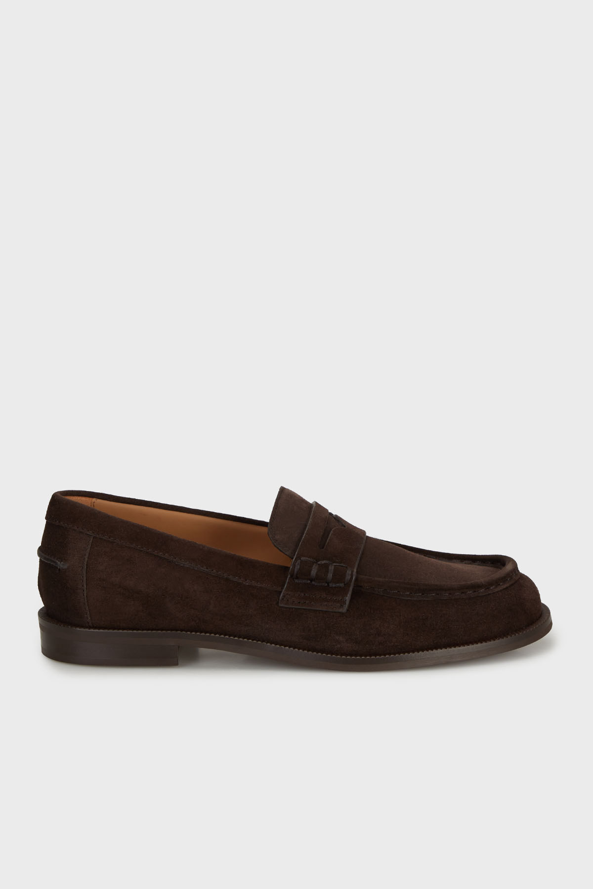Emporio Armani Hakiki Deri Makosen Erkek Ayakkabı EM003730 AF19687 M6136 KOYU KAHVE